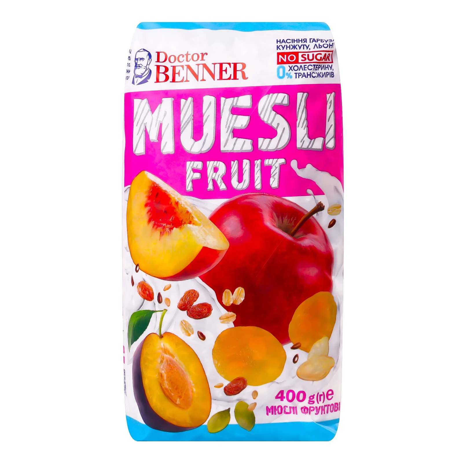 Мюслі Doctor Benner Фруктові 400г Фото №:1
