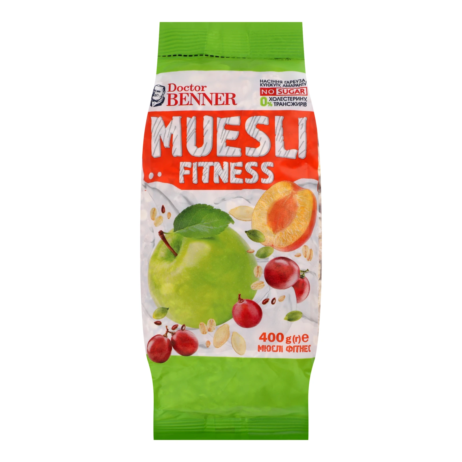 Сухий сніданок Doctor Benner 400г мюслі фітнес Фото №:1