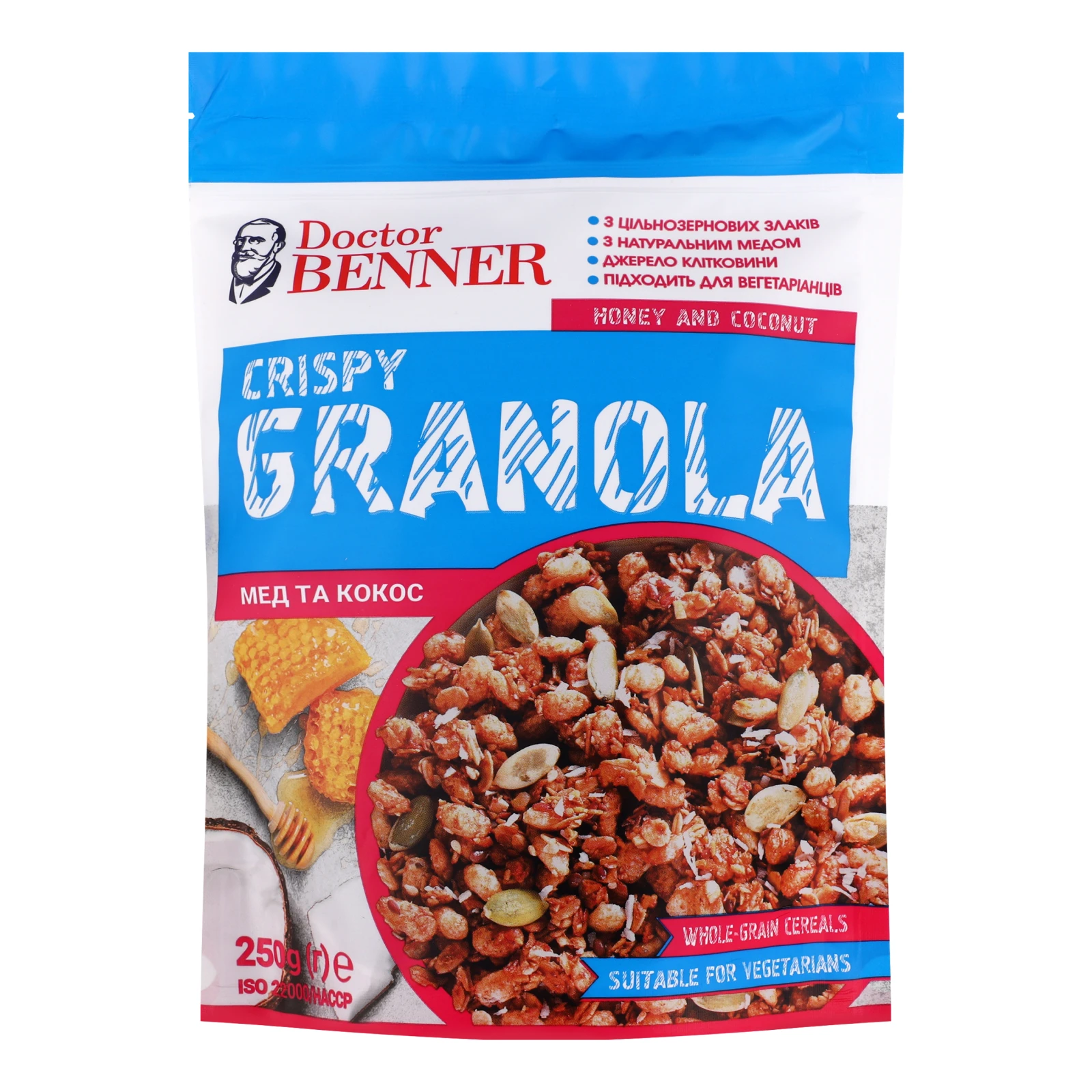 Гранола Doctor Benner мед так кокос 250г Фото №:1