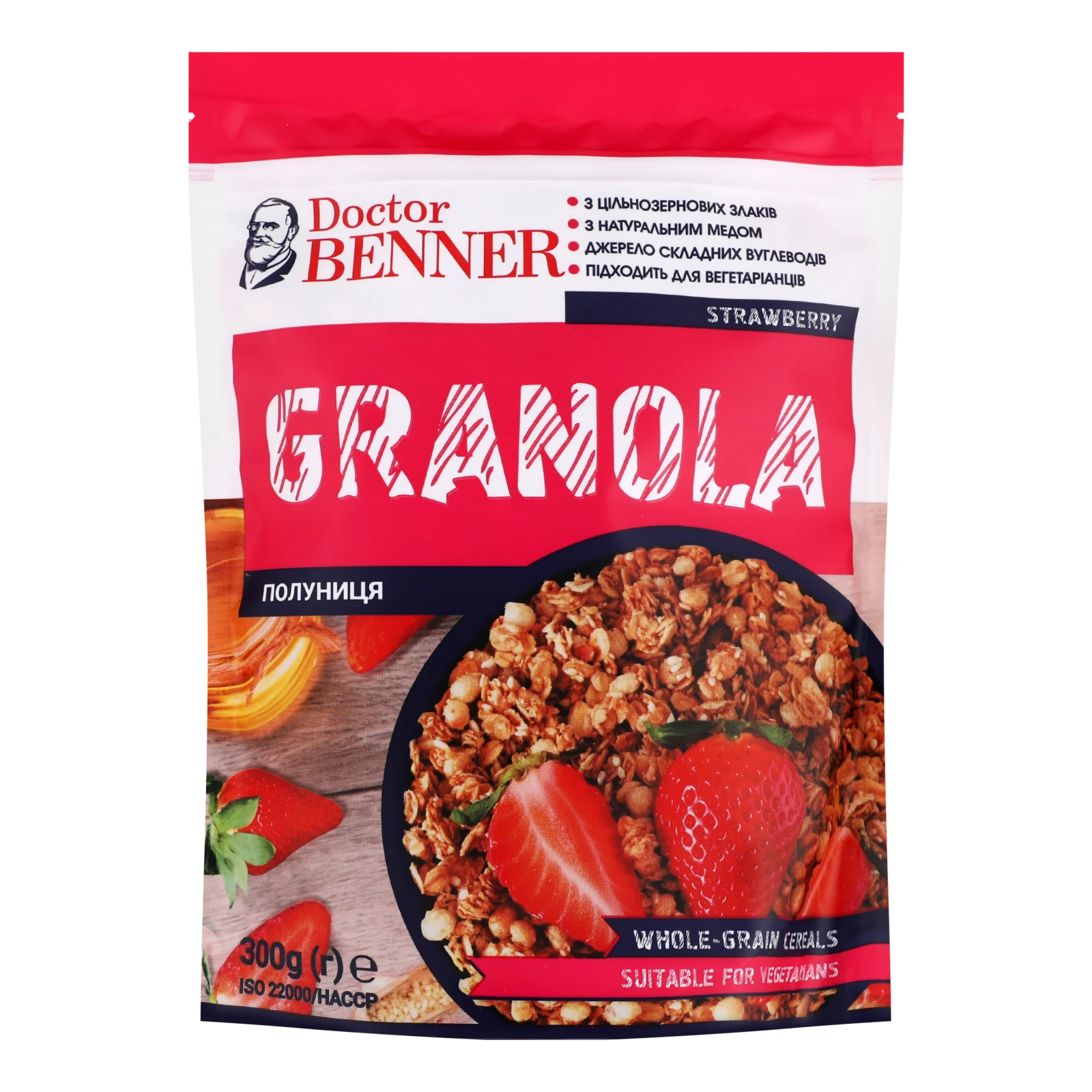 Гранола Doctor Benner полуниця 300г Фото №:1