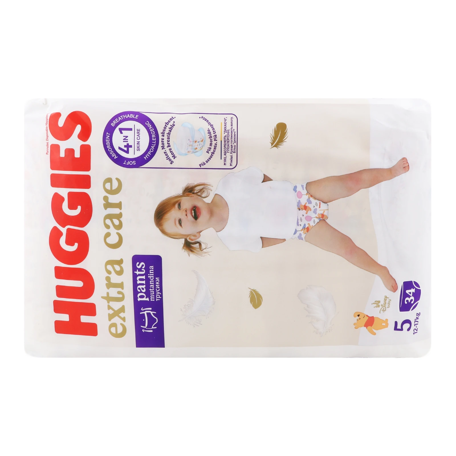 Підгузки-трусики Huggies Elite Soft 5 12-17кг для дітей 34шт Фото №:2