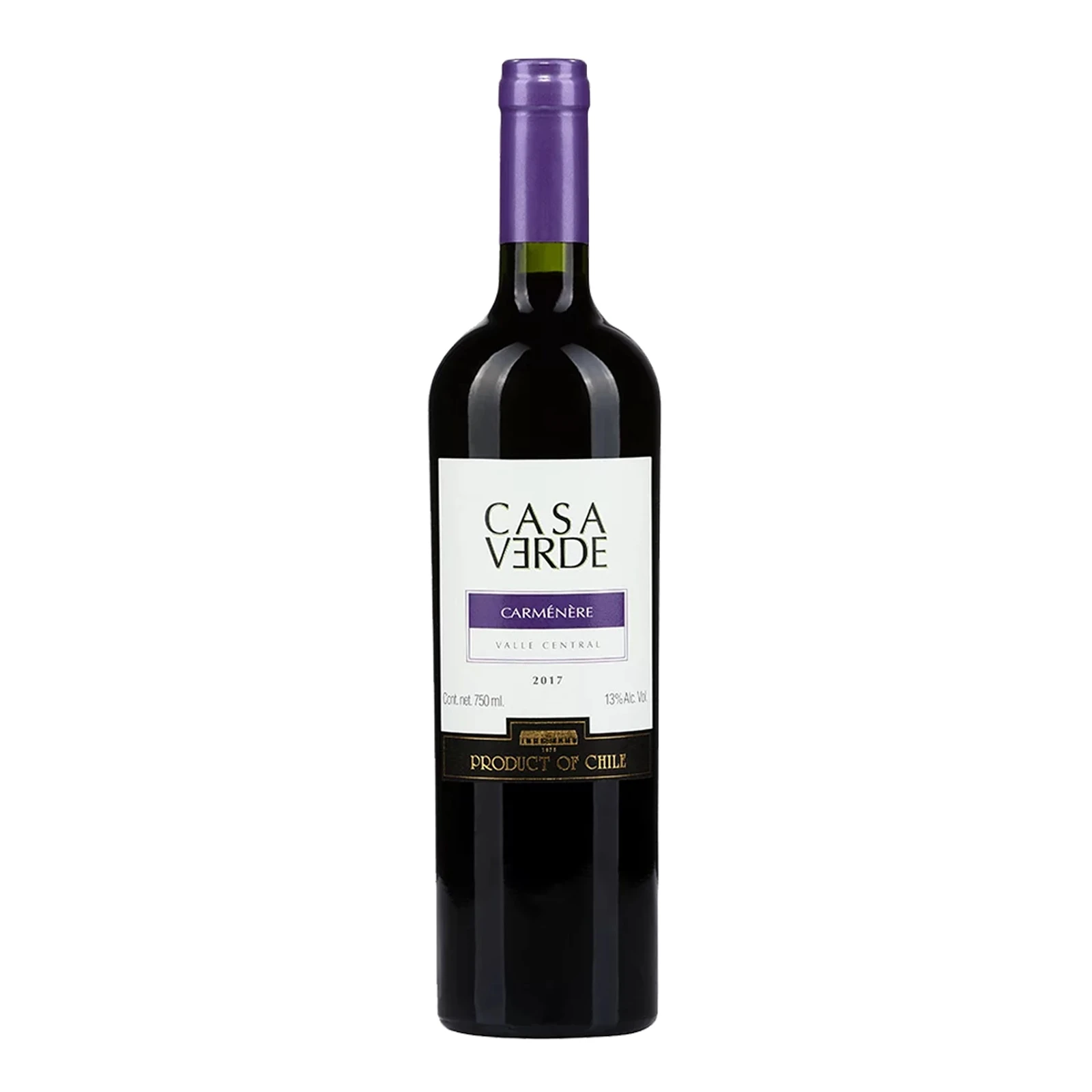 Вино Casa Verde Carmenere червоне сухе 13% 0.75л Фото навігації №:1