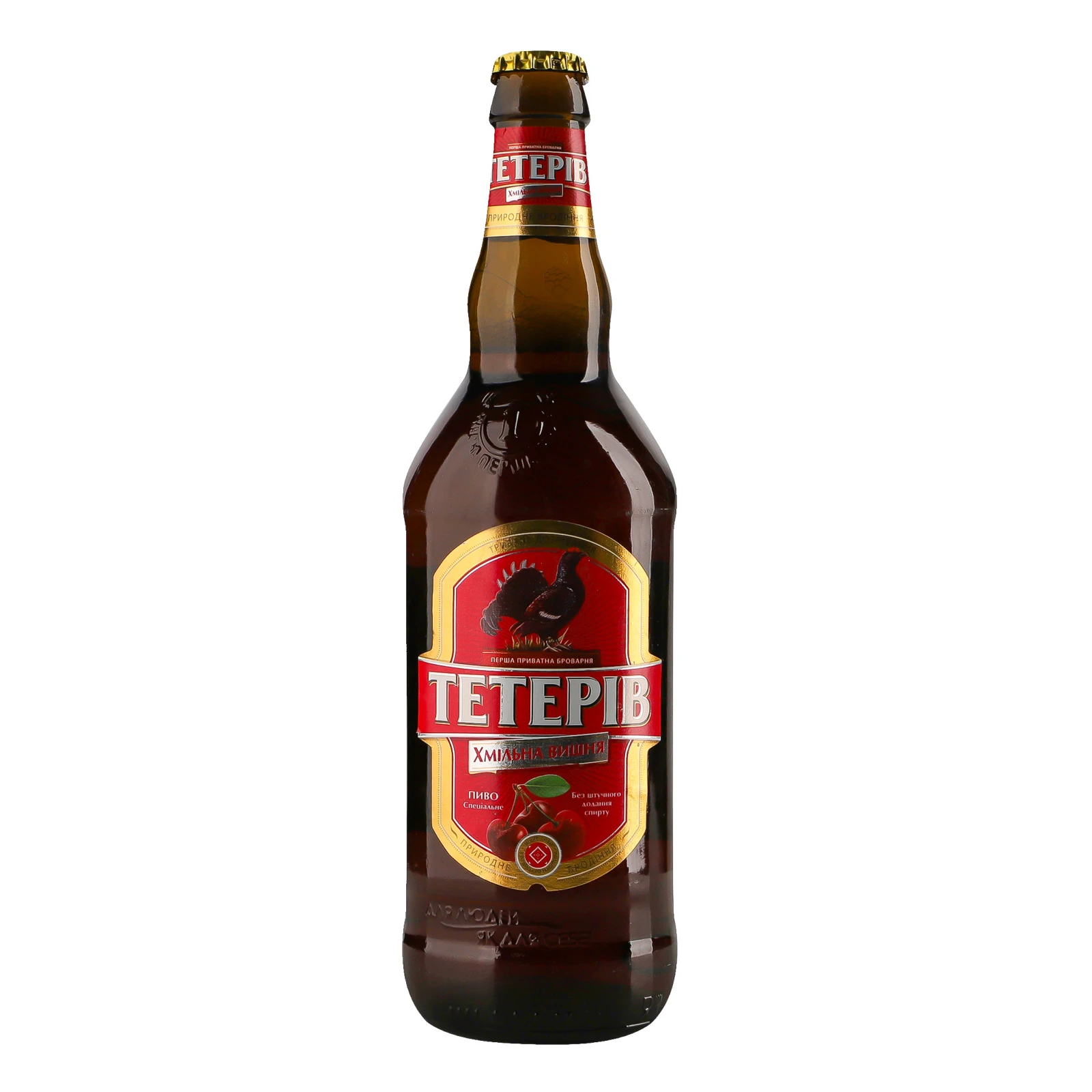 Пиво Тетерів Хмільна вишня спеціальне напівтемне фільтроване пастеризоване 7% 0.5л Фото №:1