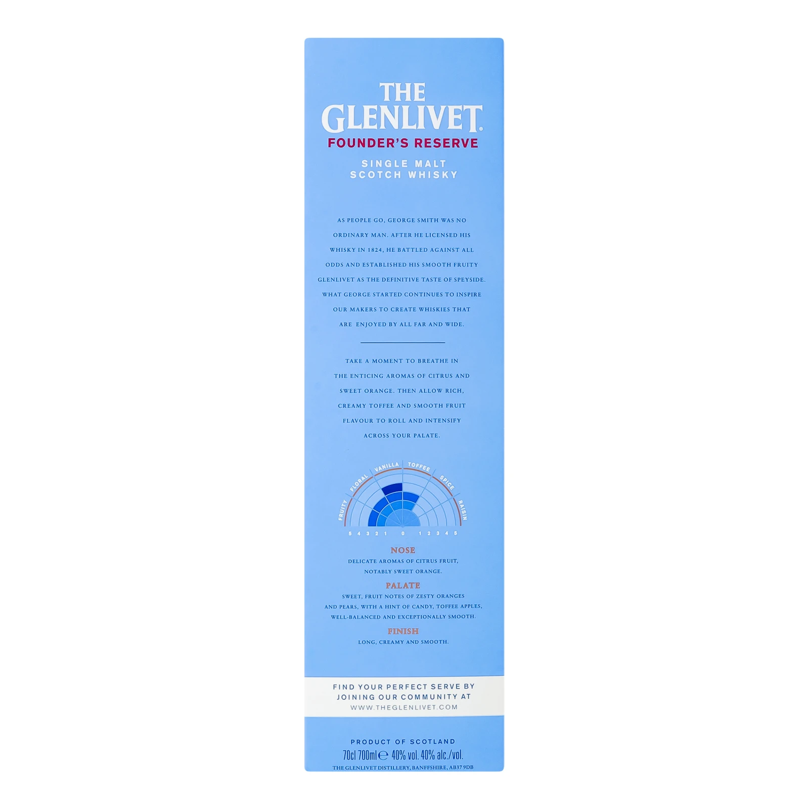 Віскі The Glenlivet Founder's Reserve шотландське односолодове 40% 0.7л фото 2