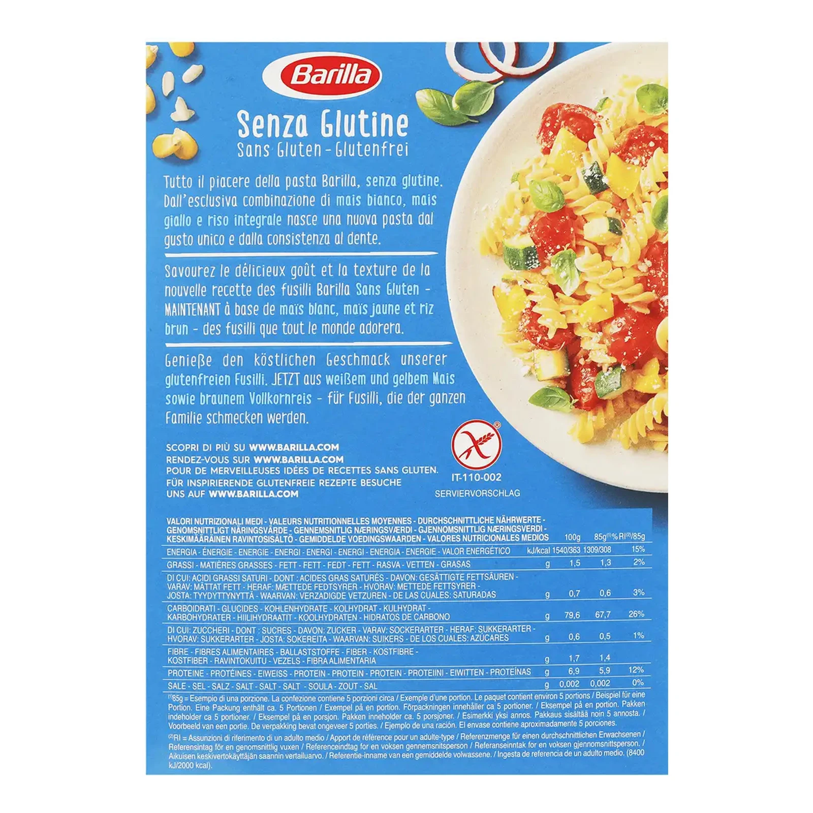 Макарони Barilla 400г fusilli без глютену Фото №:2
