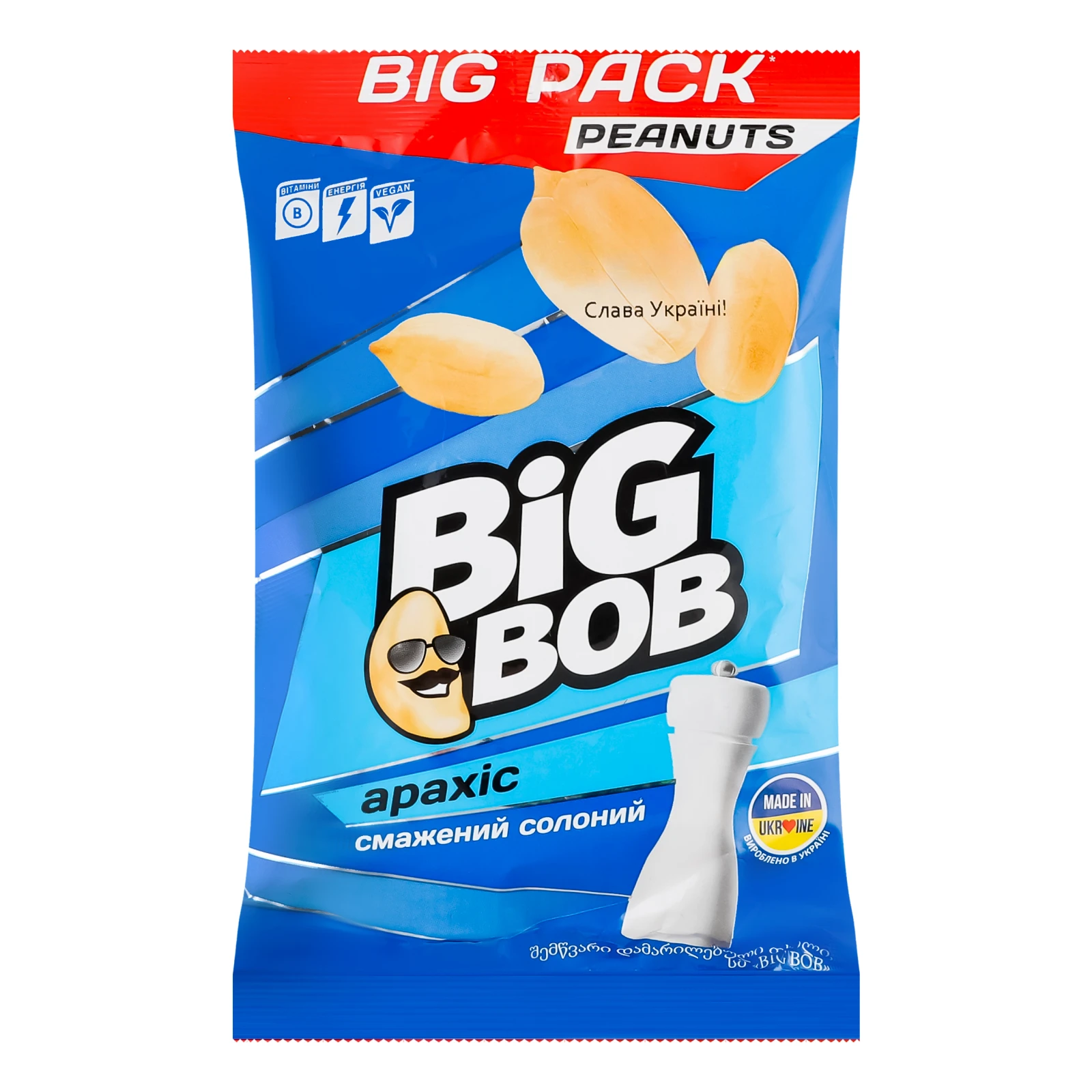 Арахіс Big Bob смажений солоний 160г Фото №:1