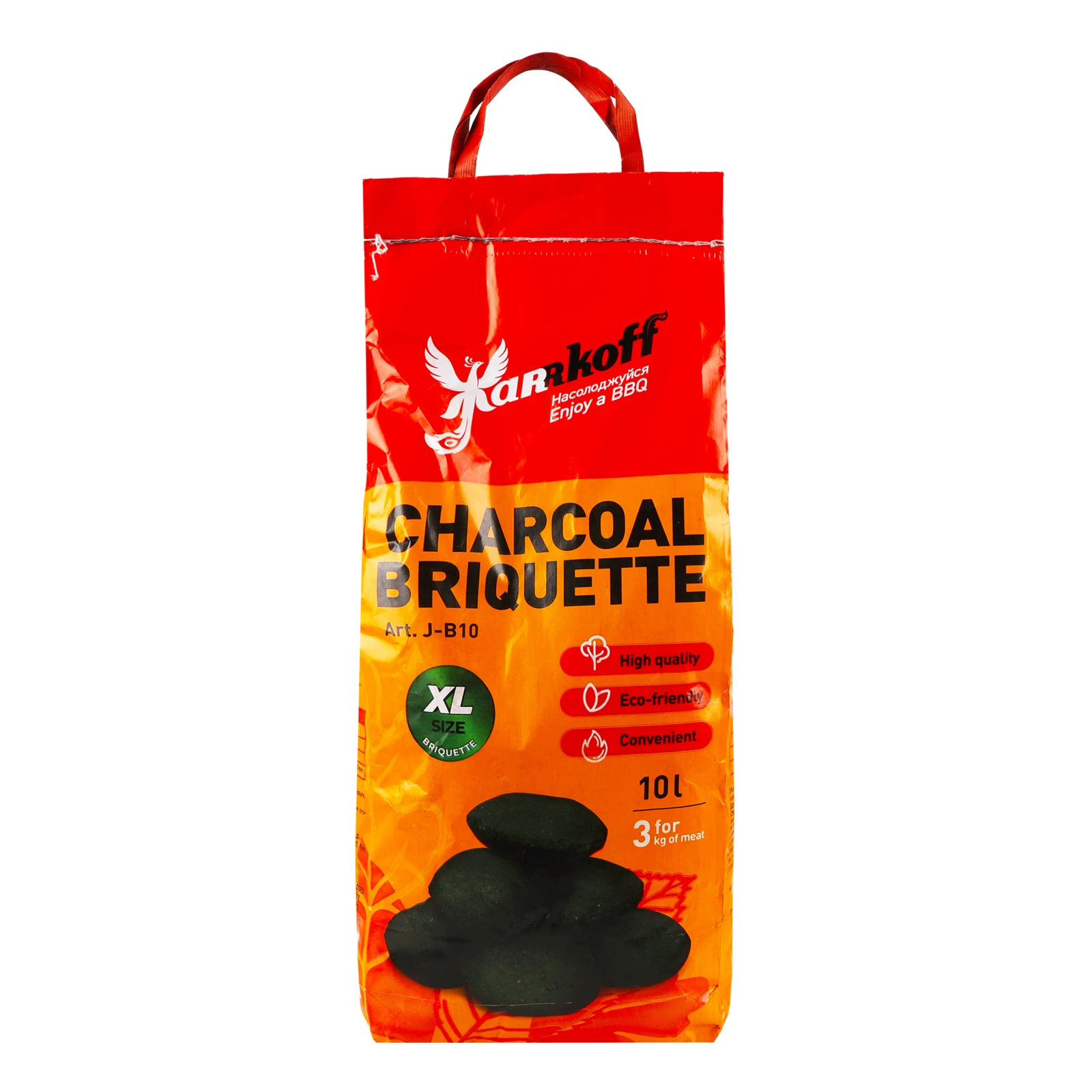 Брикети деревновугільні Jarrkoff №J-B10 10л 2кг Фото №:2