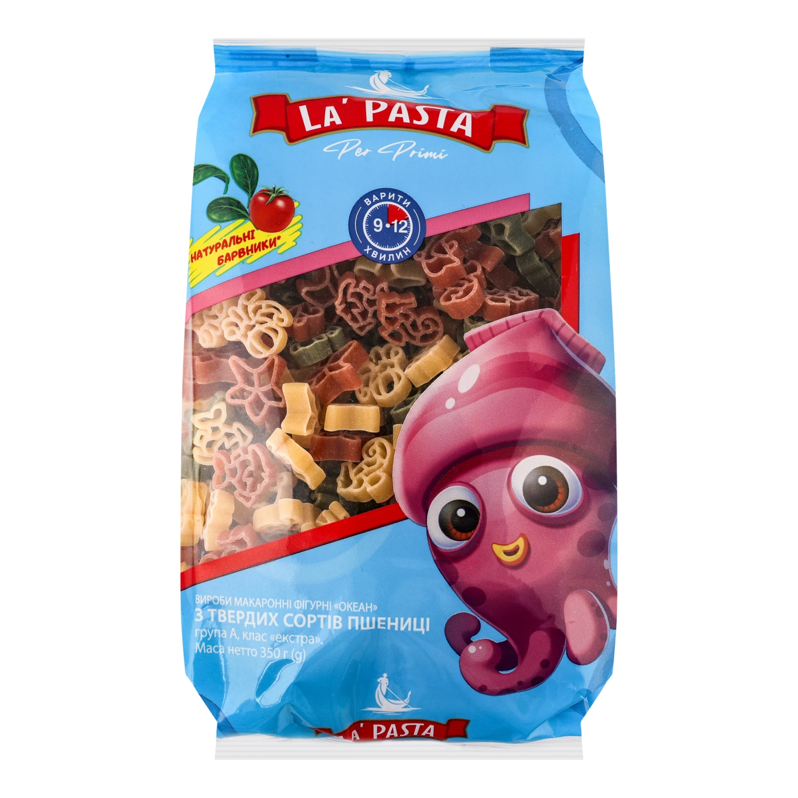 Макаронні вироби La' Pasta Per Primi Океан з твердих сортів пшениці 350г Фото №:1