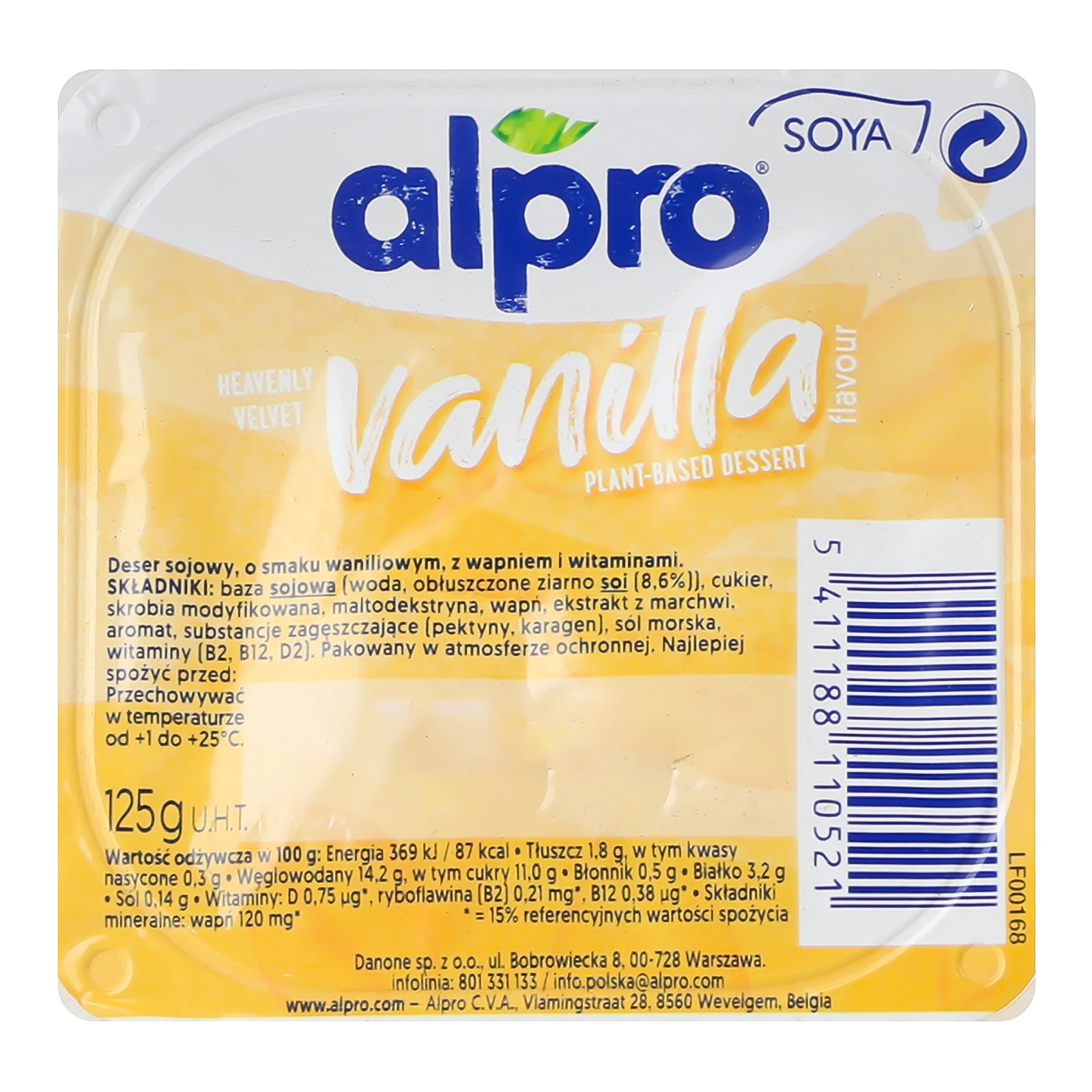 Десерт Alpro соєвий з ванільним смаком 125г Фото №:3
