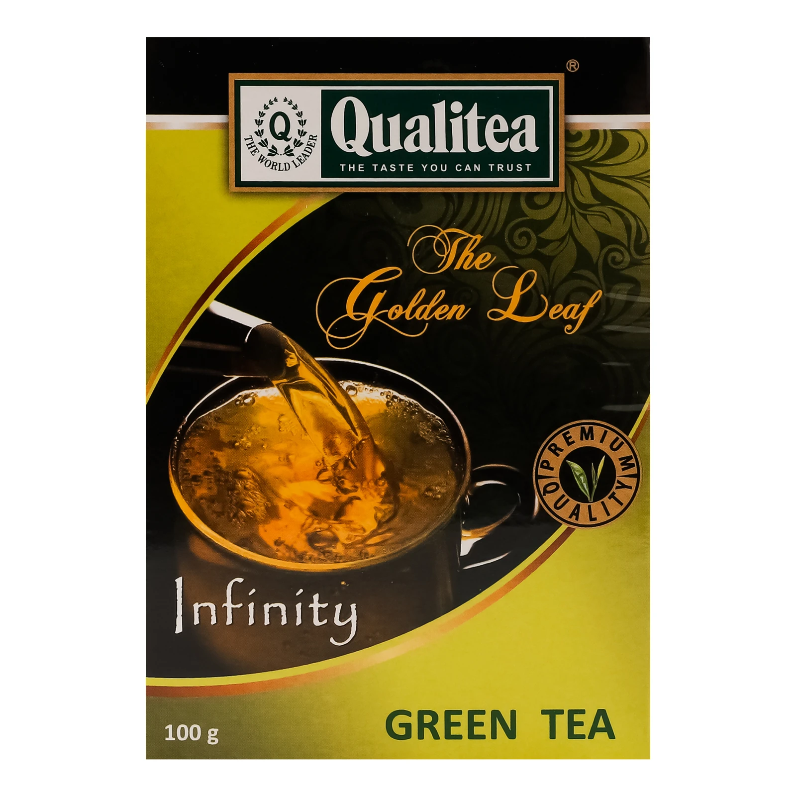 Чай Qualitea Infinity зелений байховий великолистовий 100г фото 2