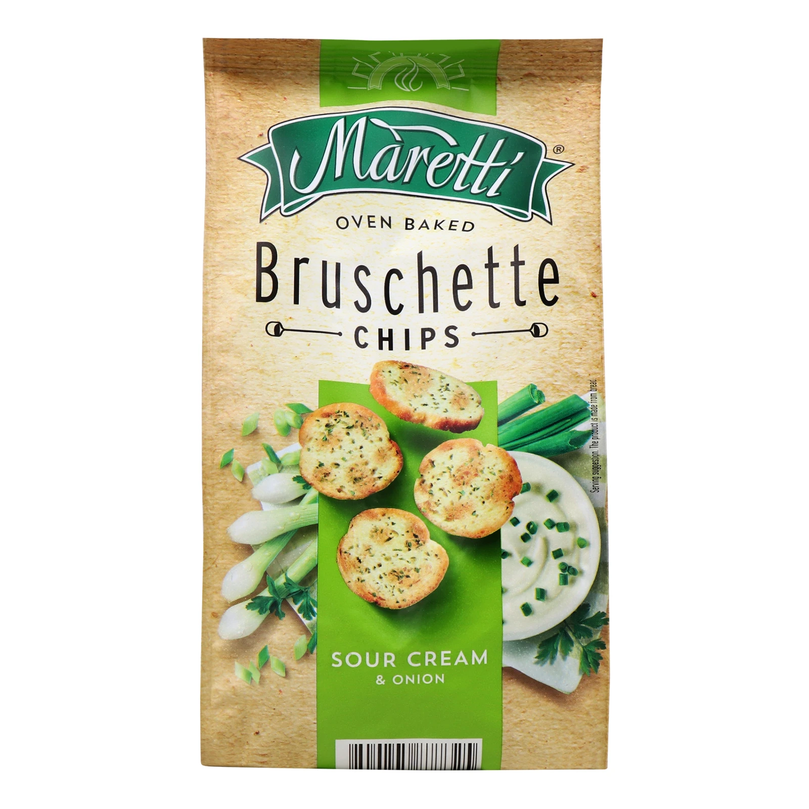Брускети Maretti запечені хлібні зі смаком сметани та цибулі 70г Фото №:1