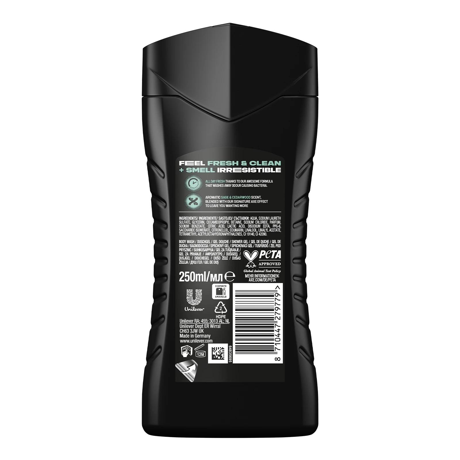 Гель для душу Axe Apollo 3в1 250мл фото 2