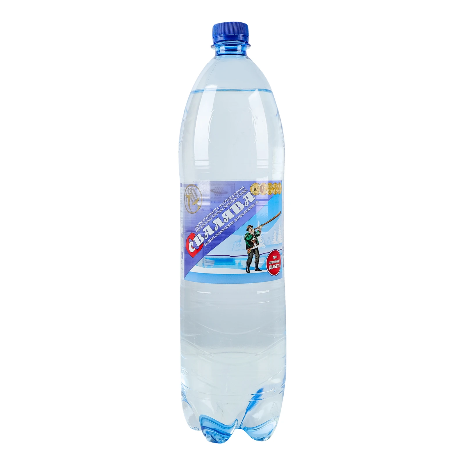 Вода мінеральна Свалява природна лікувально-столова сильногазована 1.5л Фото №:1