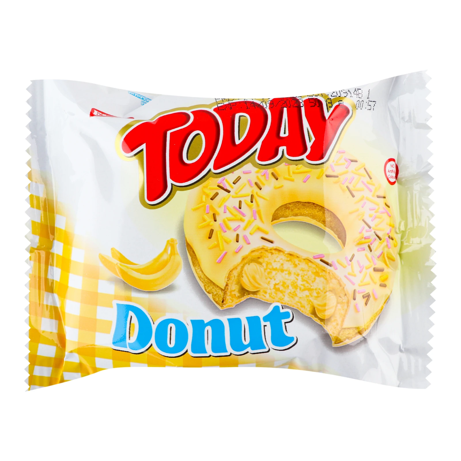 Донат-кекс Elvan Today Donut з начинкою зі смаком банана 50г Фото навігації №:1