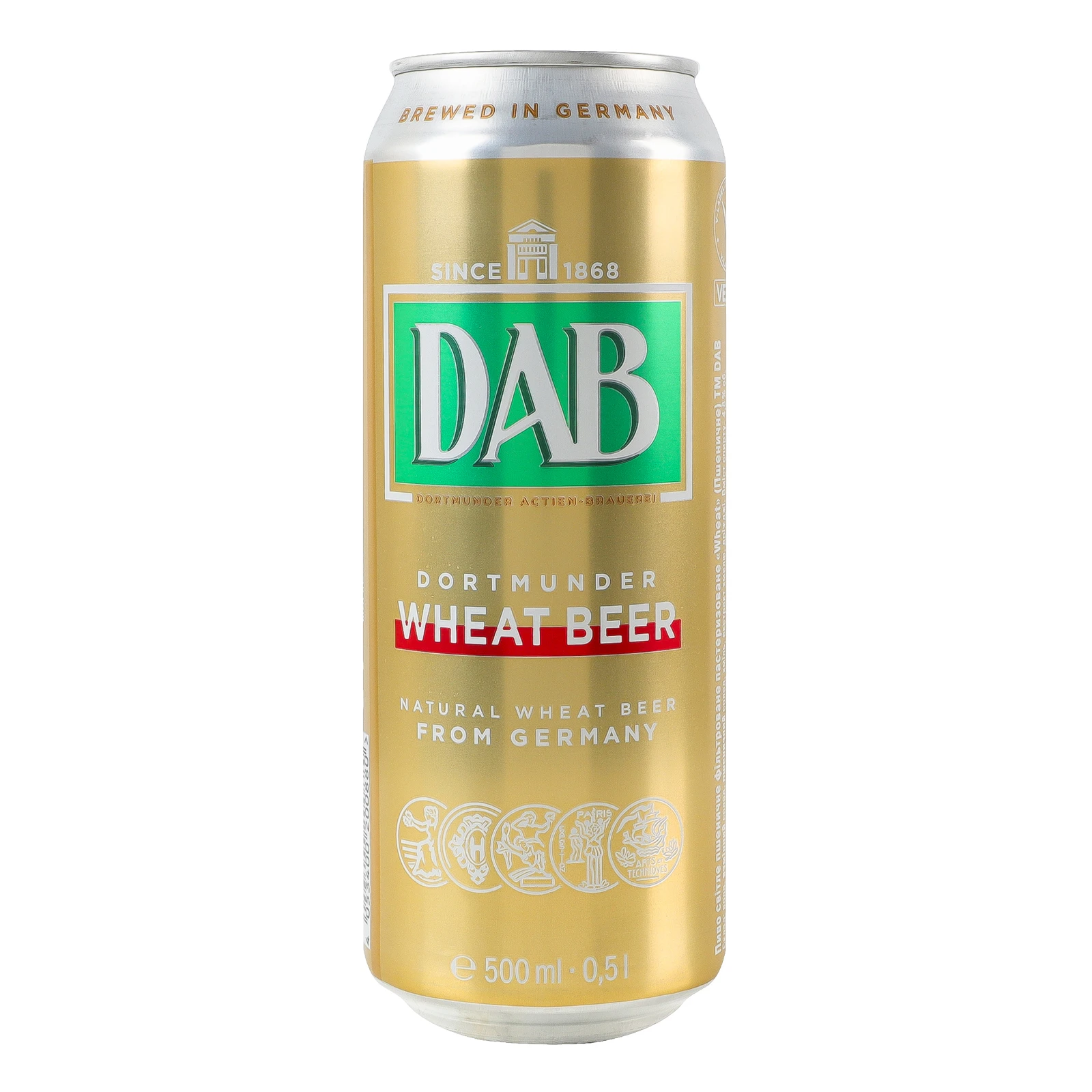 Пиво DAB Wheat Beer пшеничне світле фільтроване пастеризоване 4.8% 0.5л фото 2