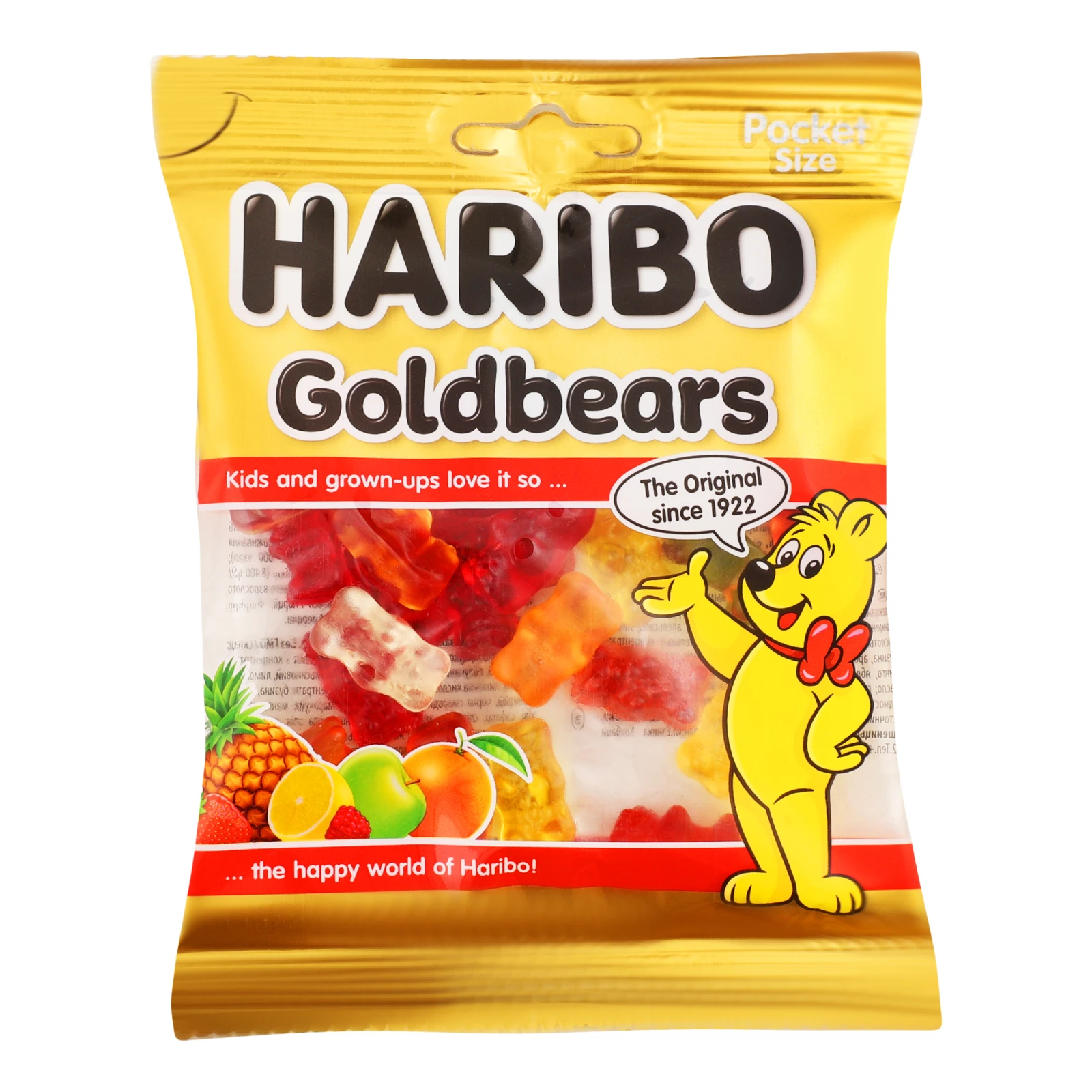 Цукерки желейні Haribo Золоті ведмедики неглазуровані 80г Фото №:1