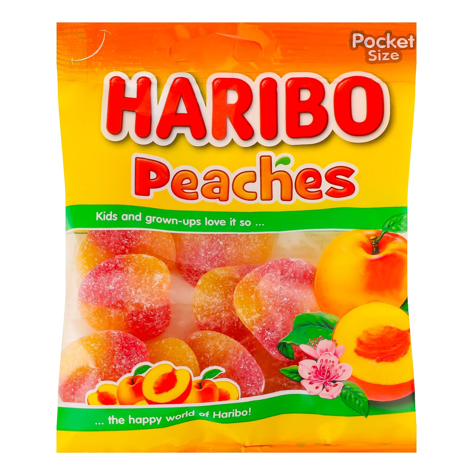 Цукерки желейні Haribo Peaches неглазуровані 80г Фото №:1