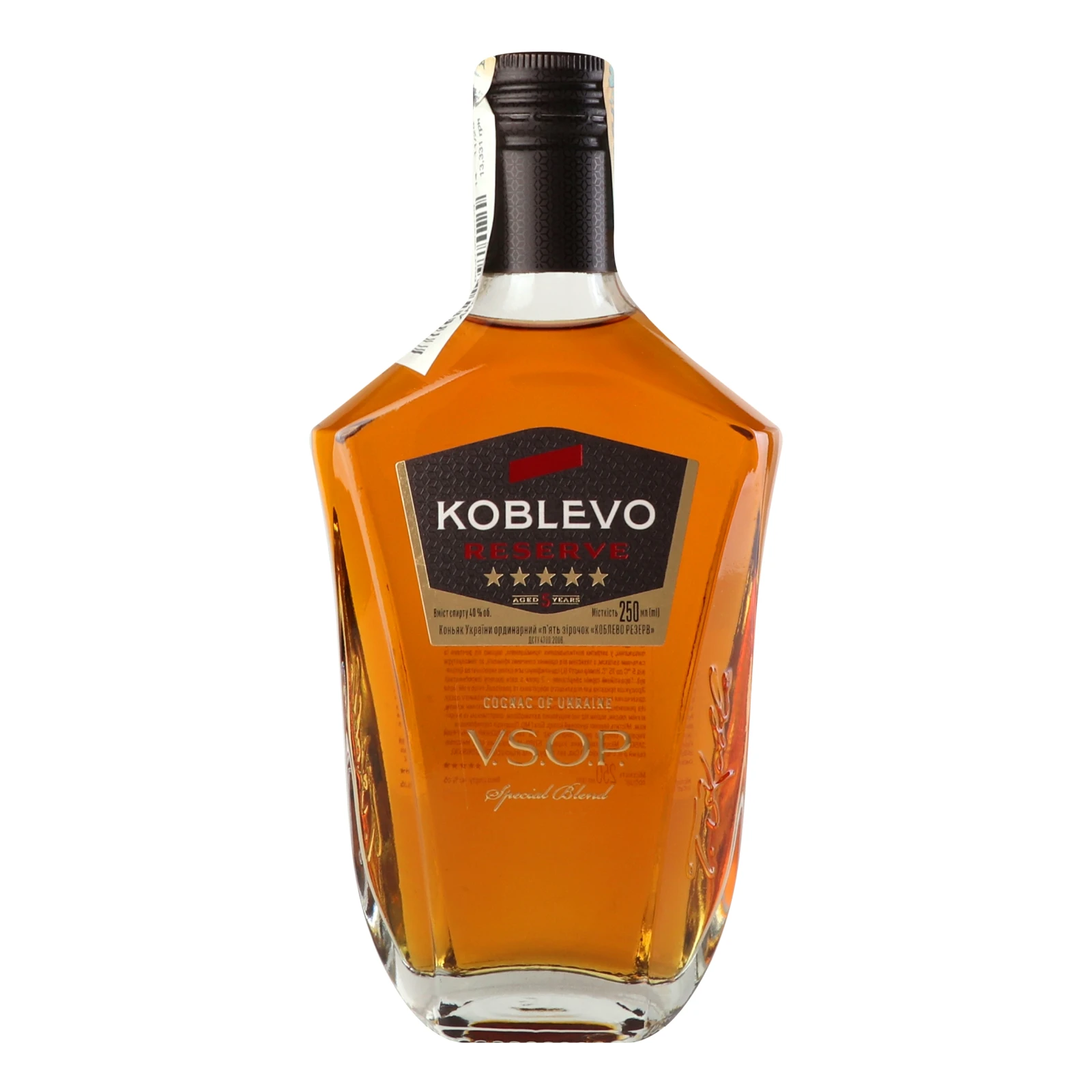 Коньяк Koblevo Reserve VSOP 5 зірок ординарний 40% 0.25л Фото №:1