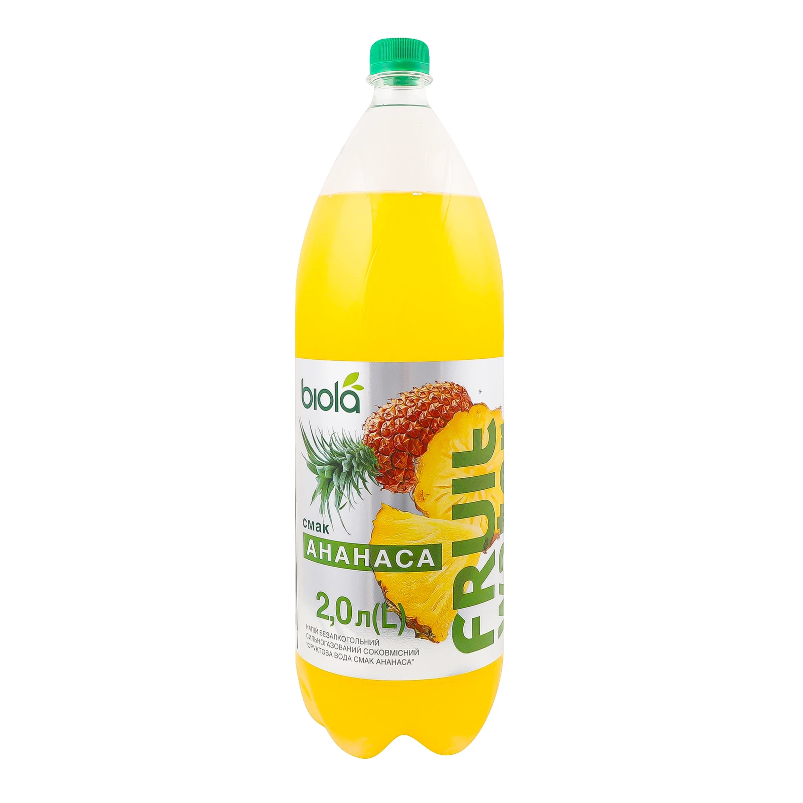Напій Biola Fruit water соковмісний сильногазований Ананас 2л