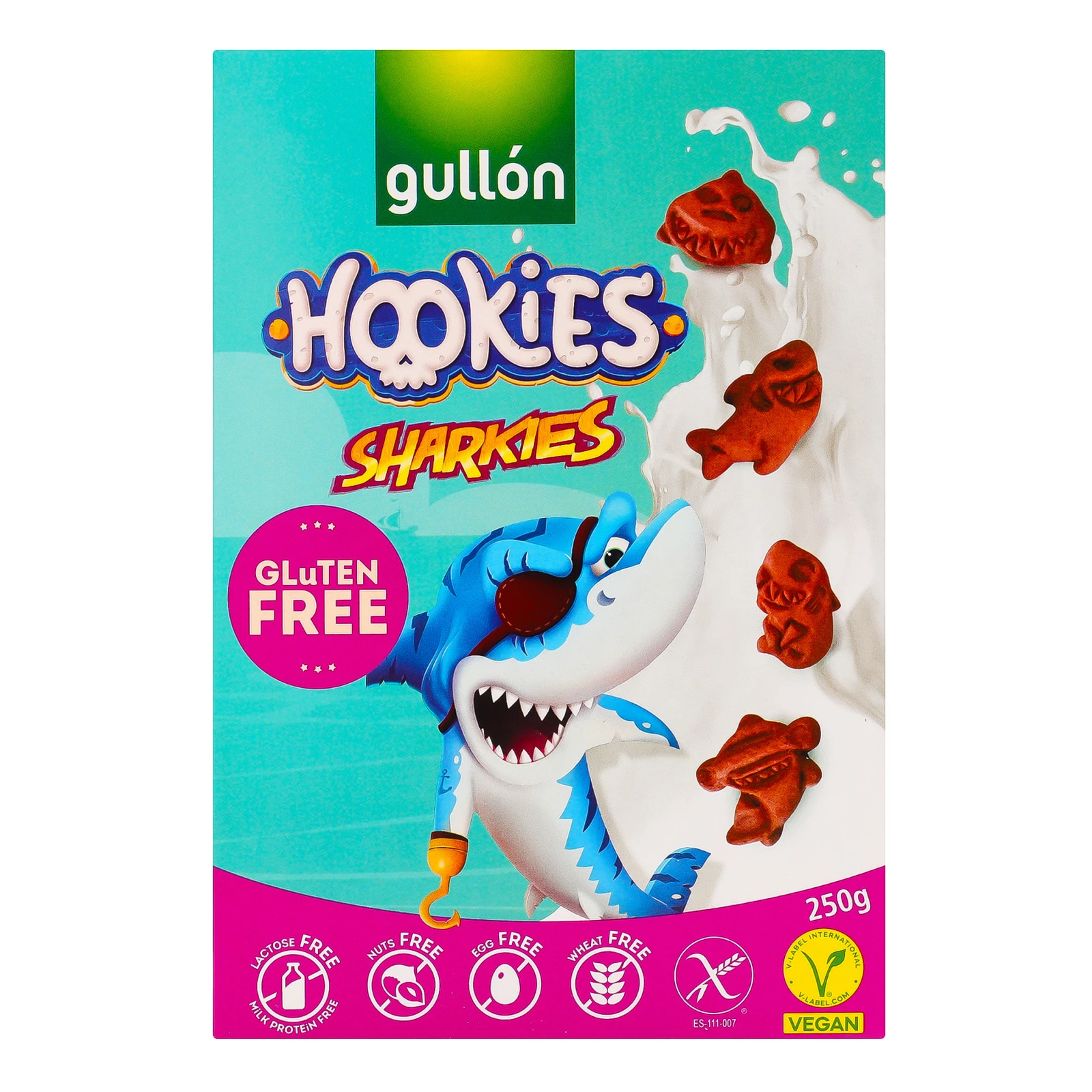 Печиво Gullon Hookies Sharkies безглютенове 250г Фото №:2