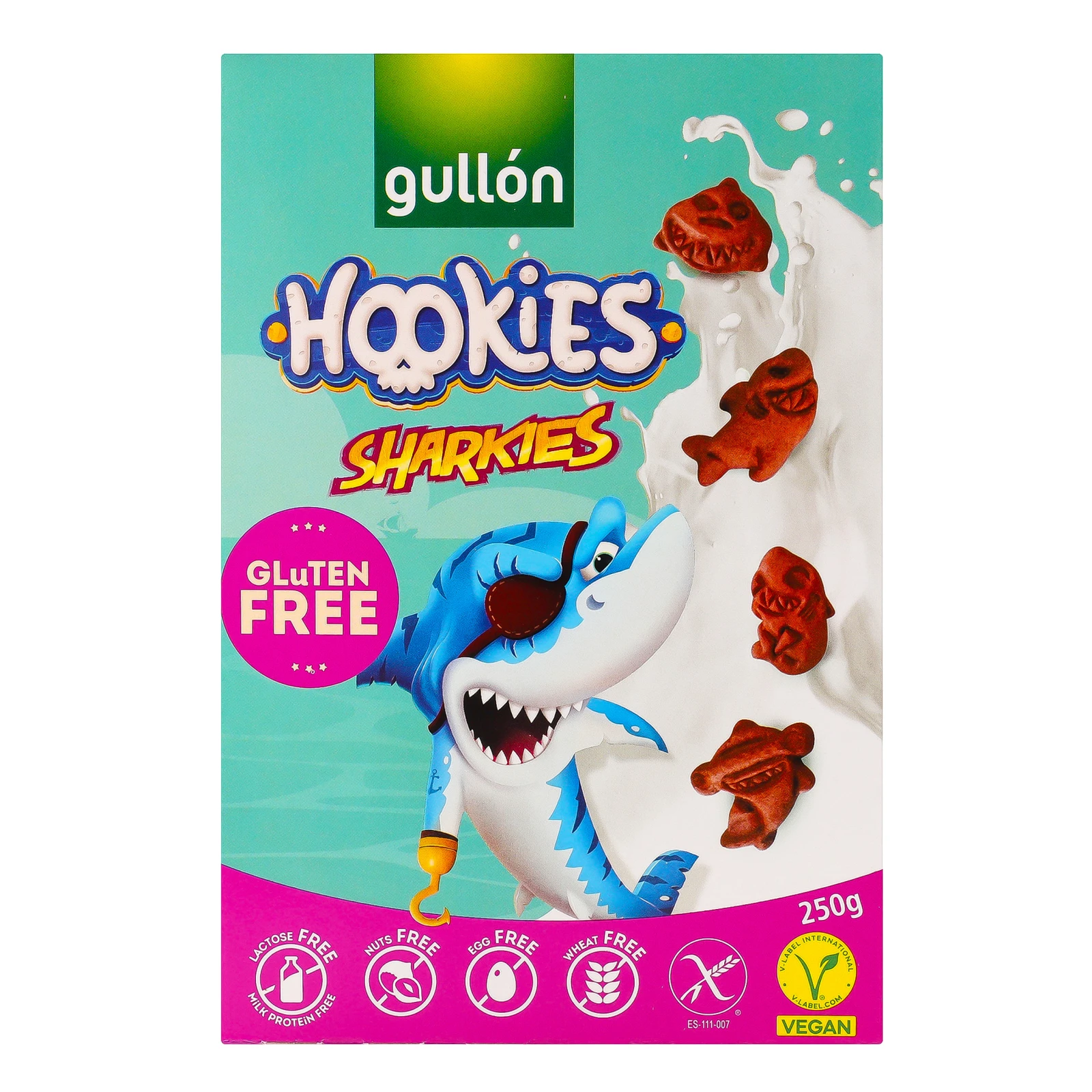Печиво Gullon Hookies Sharkies безглютенове 250г Фото №:1