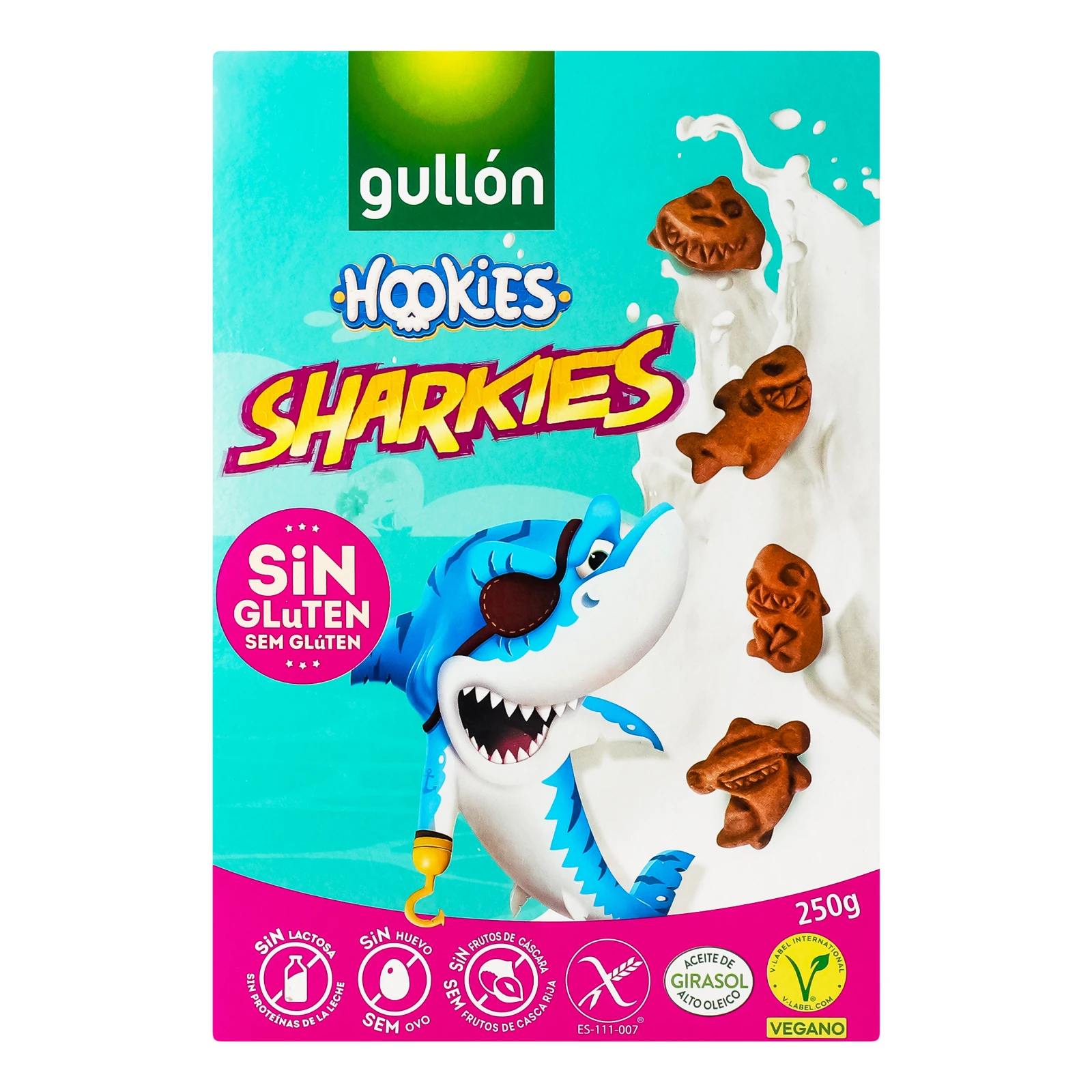 Печиво Gullon Hookies Sharkies безглютенове 250г Фото №:1