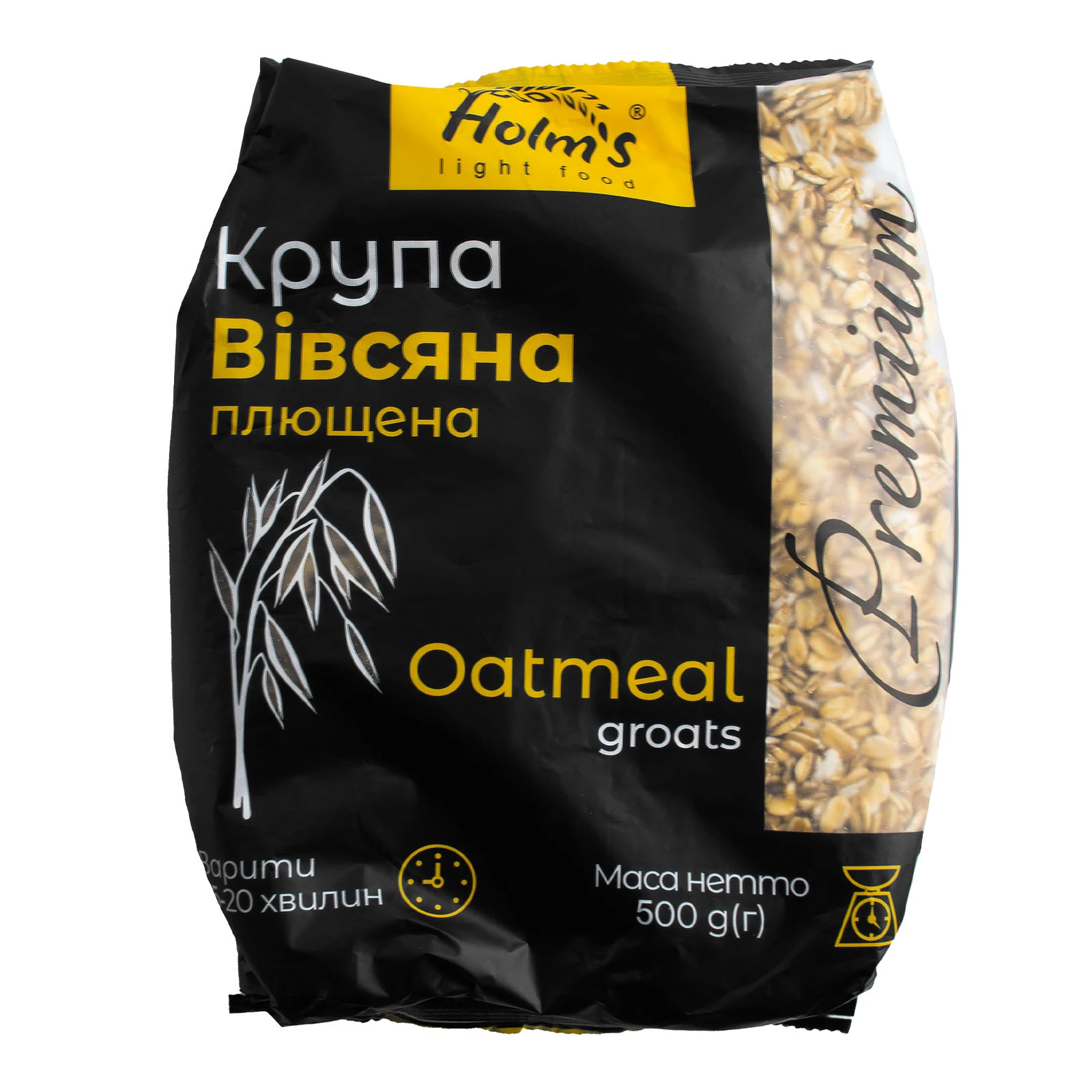 Крупа Holm's light food вівсяна плющена 500г Фото навігації №:1