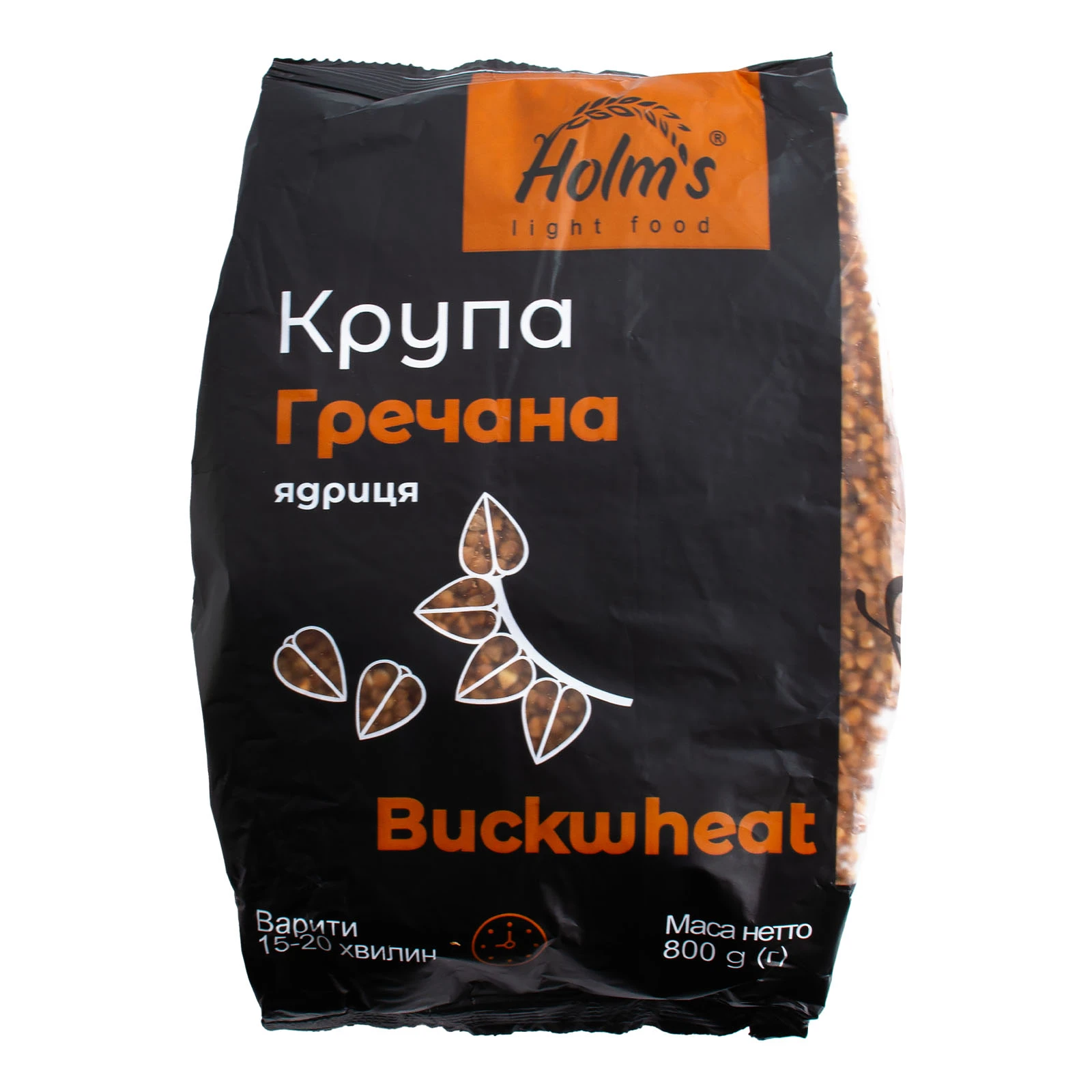 Крупа гречана Holm's light food Premium ядриця 800г