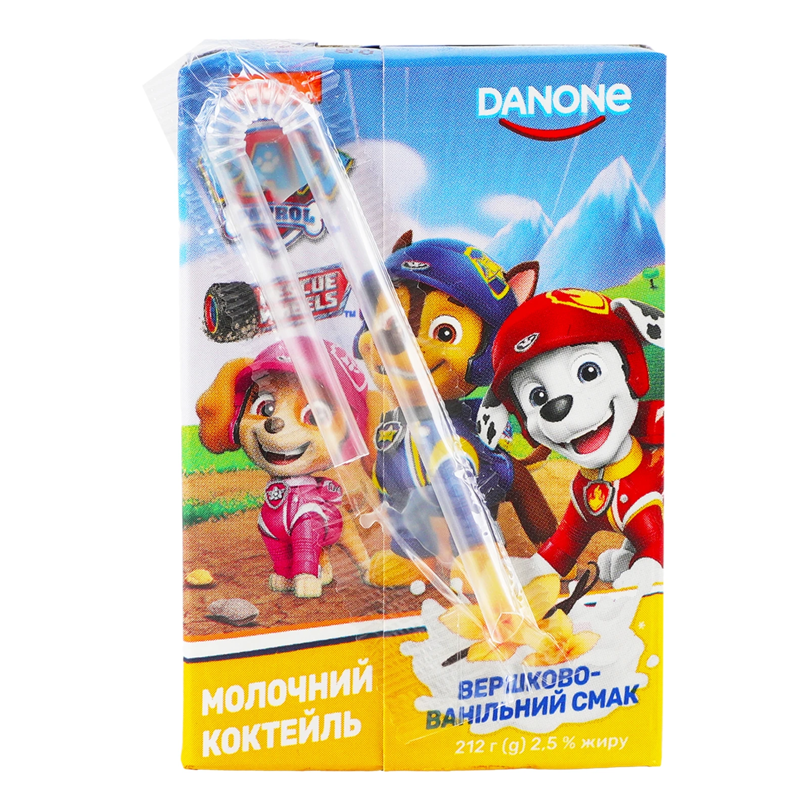 Коктейль молочний Danone Paw Patrol Вершково-ванільний 2.5% 212г Фото №:2