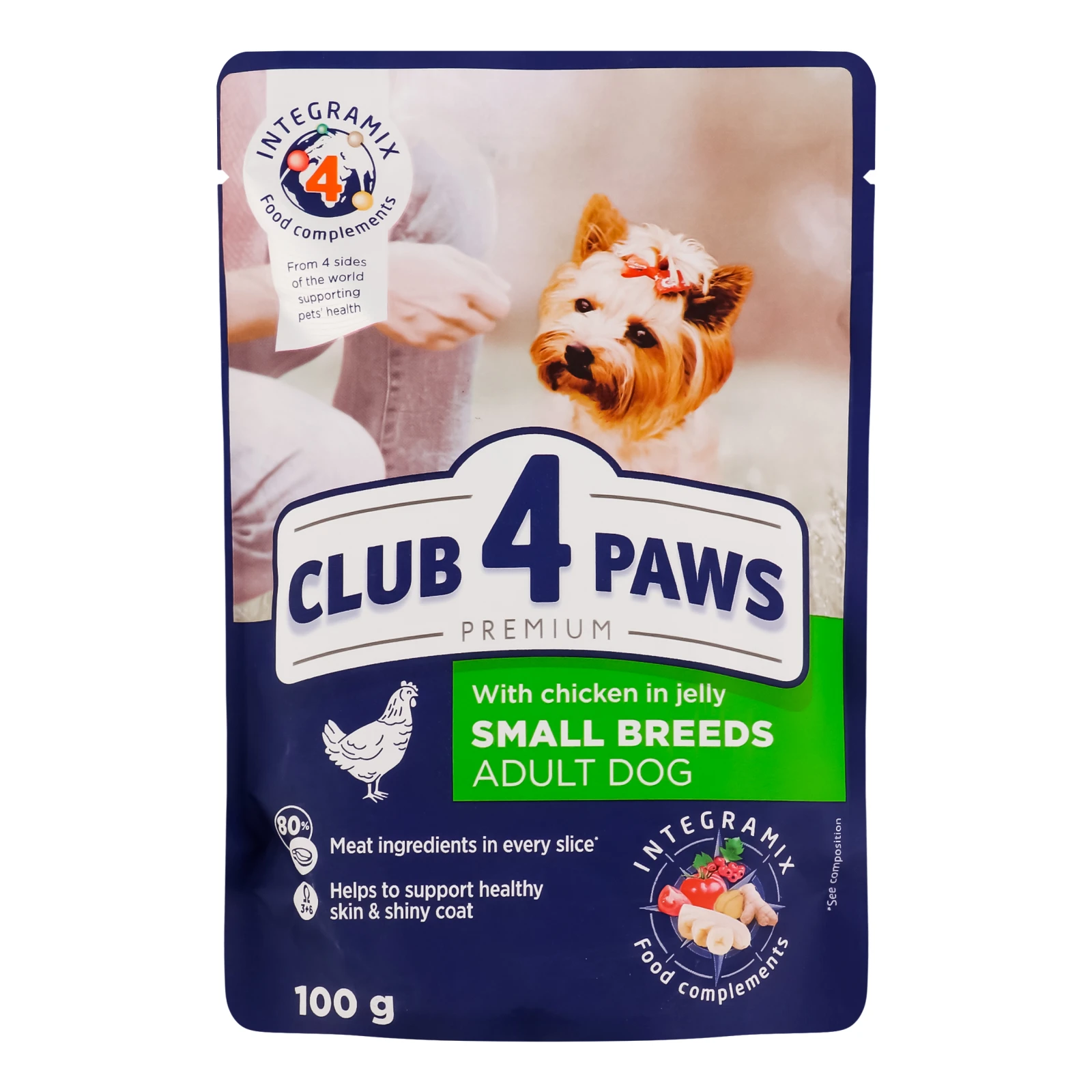 Корм Club 4 Paws 100г прем д/собак курка в желе Фото №:1
