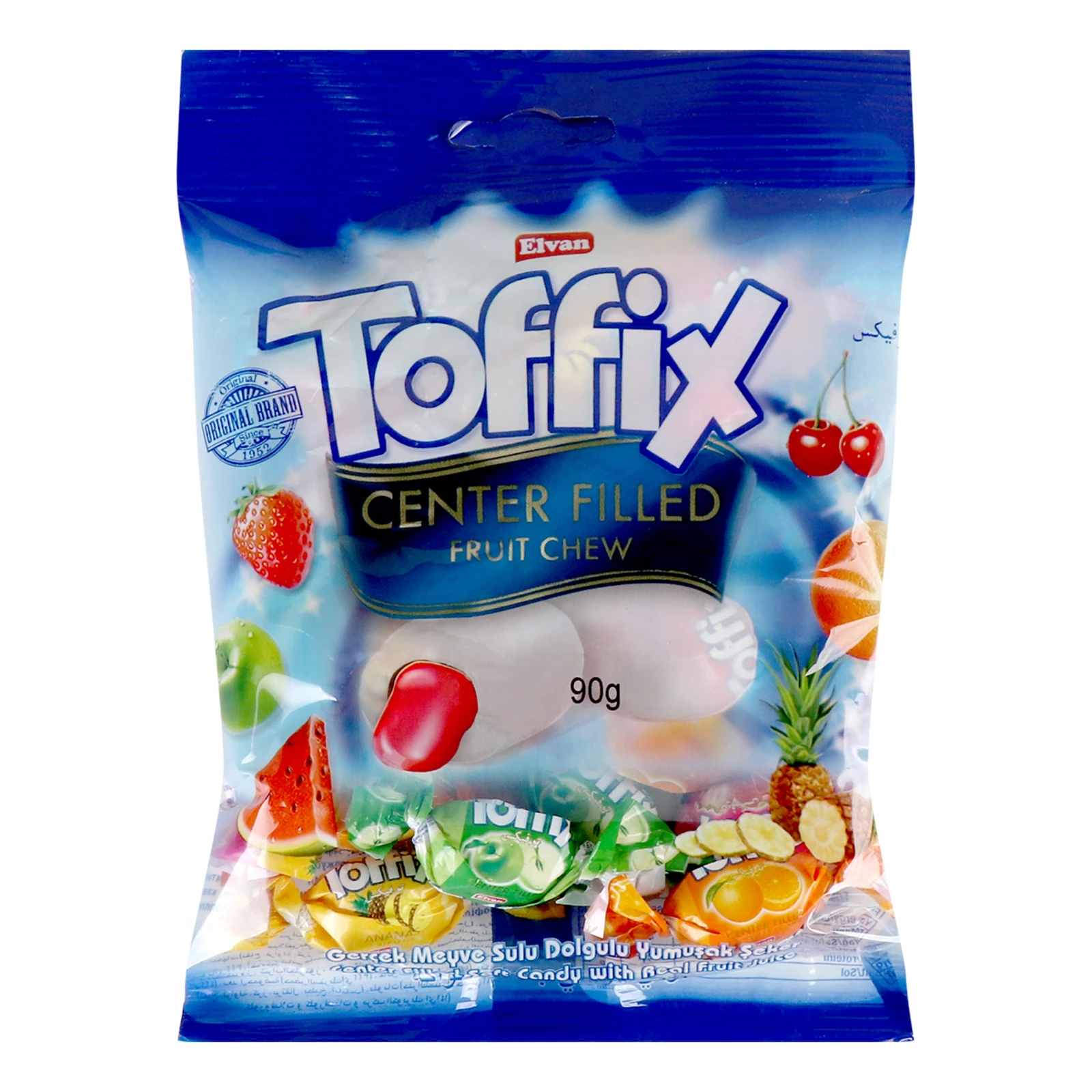 Цукерки жувальні Toffix Elvan мікс 90г Фото навігації №:1