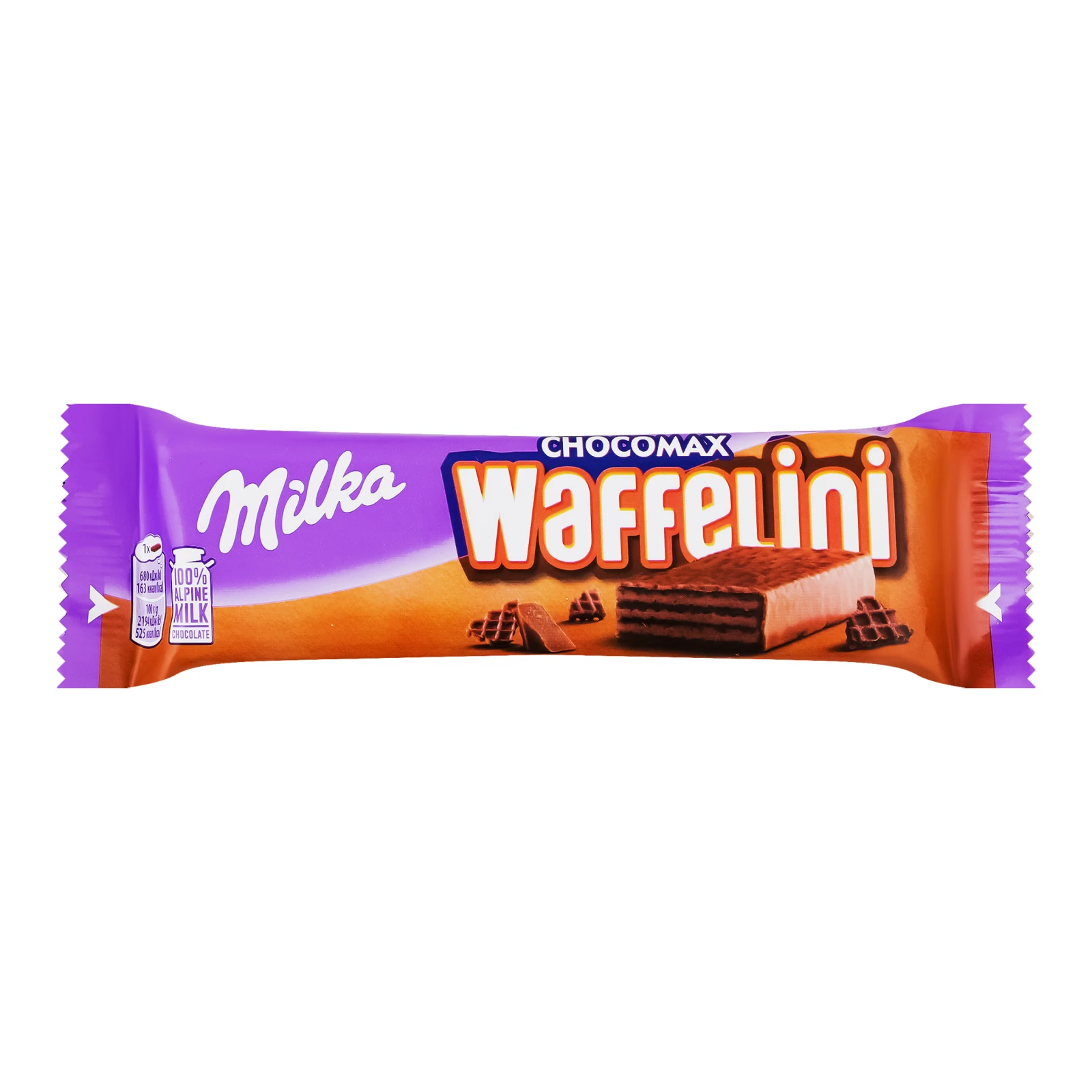 Вафля Milka Waffelini Chocomax з начинкою з какао покрита молочним шоколадом 31г Фото №:1