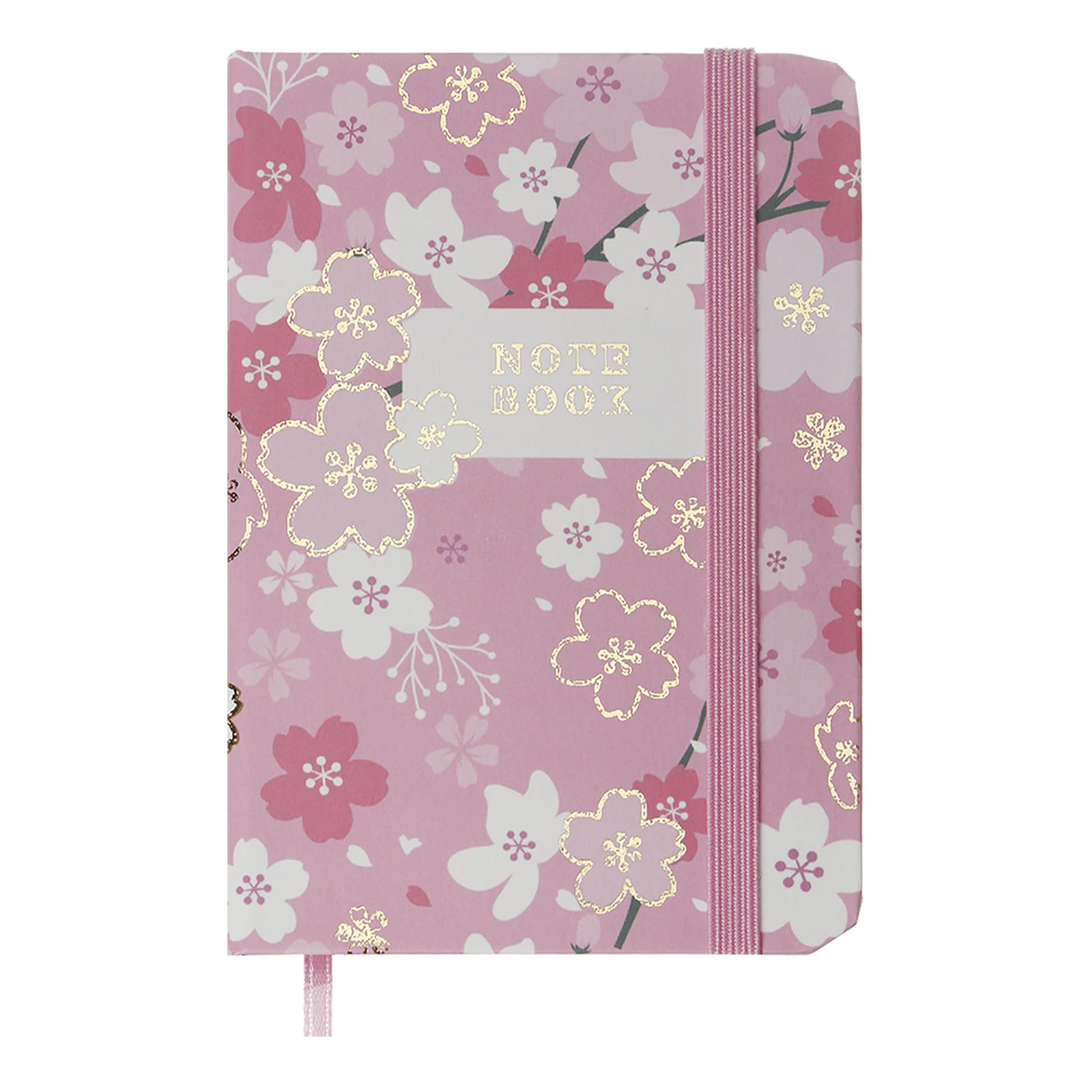 Книжка Zibi записна Blossom на гумці А7 80арк, клітинка, офсет, тв.лам.обл. рожева