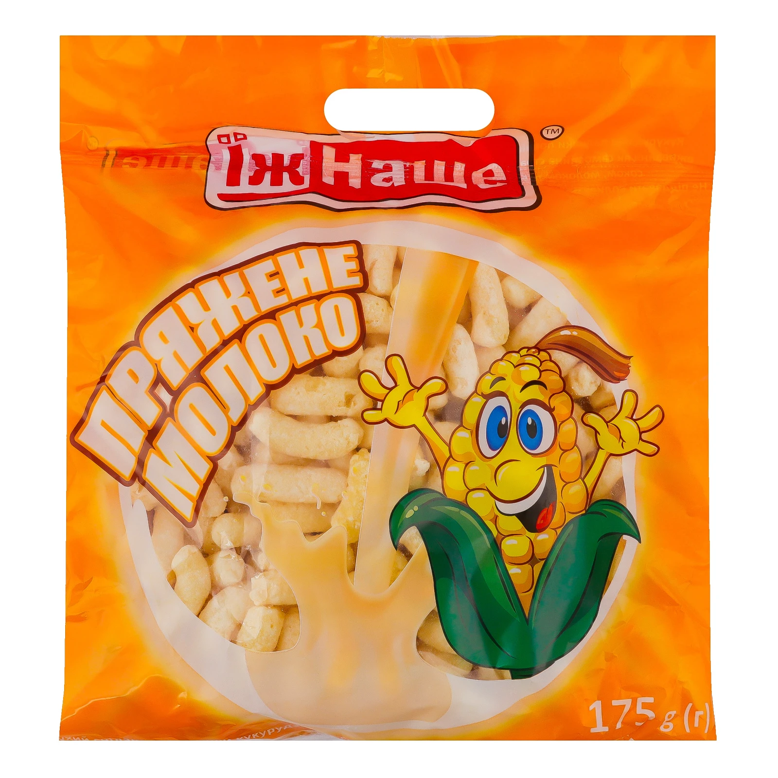 Палички кукурудзяні ЇжНаше солодкі неглазуровані Пряжене молоко 175г Фото №:1