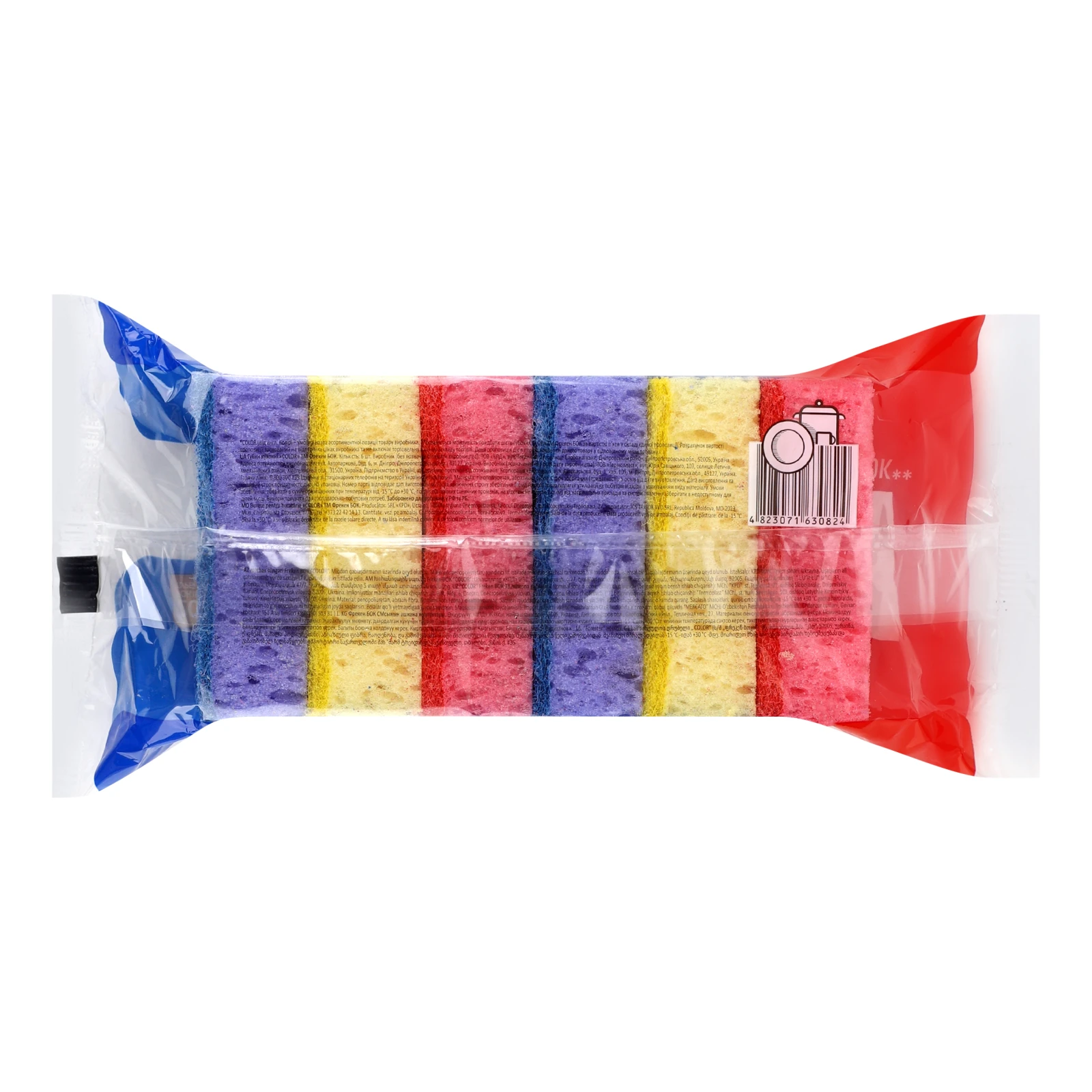 Губки Фрекен Бок кухонні Color пористі 5+1шт Фото №:2