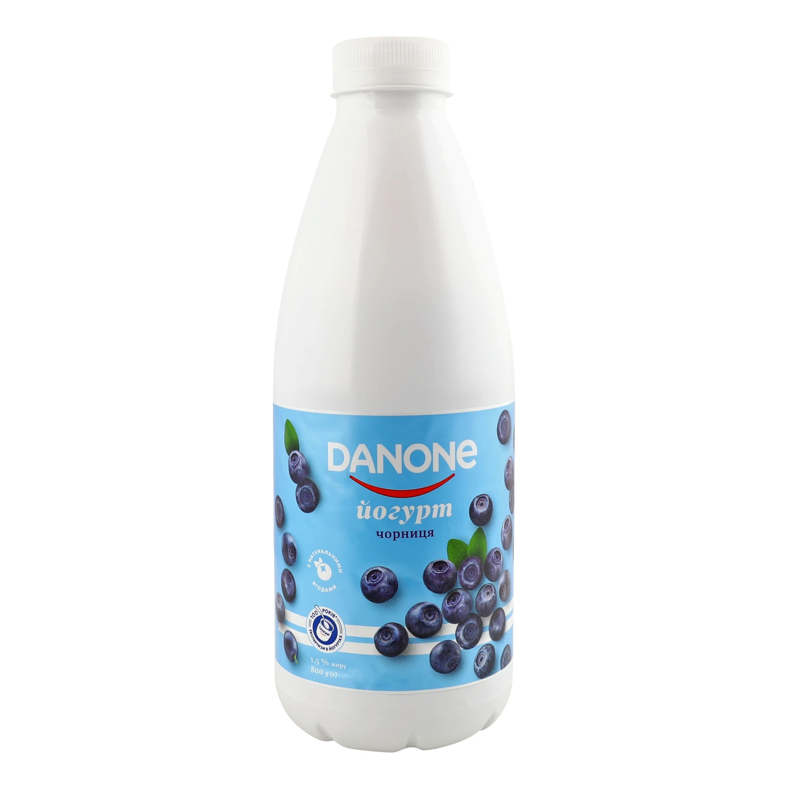 Йогурт Danone питний Чорниця 1.5% 800г