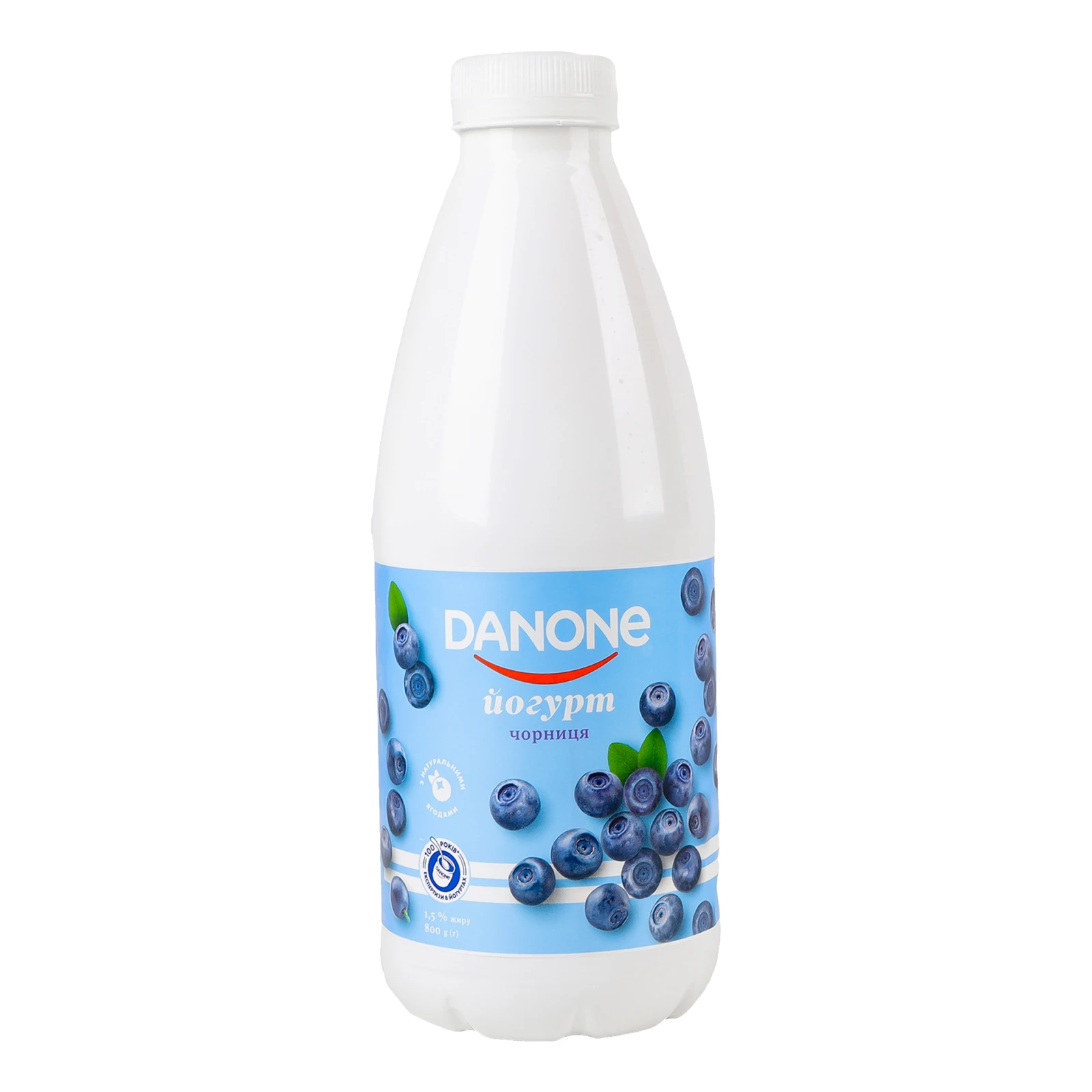 Йогурт Danone питний Чорниця 1.5% 800г Фото навігації №:1
