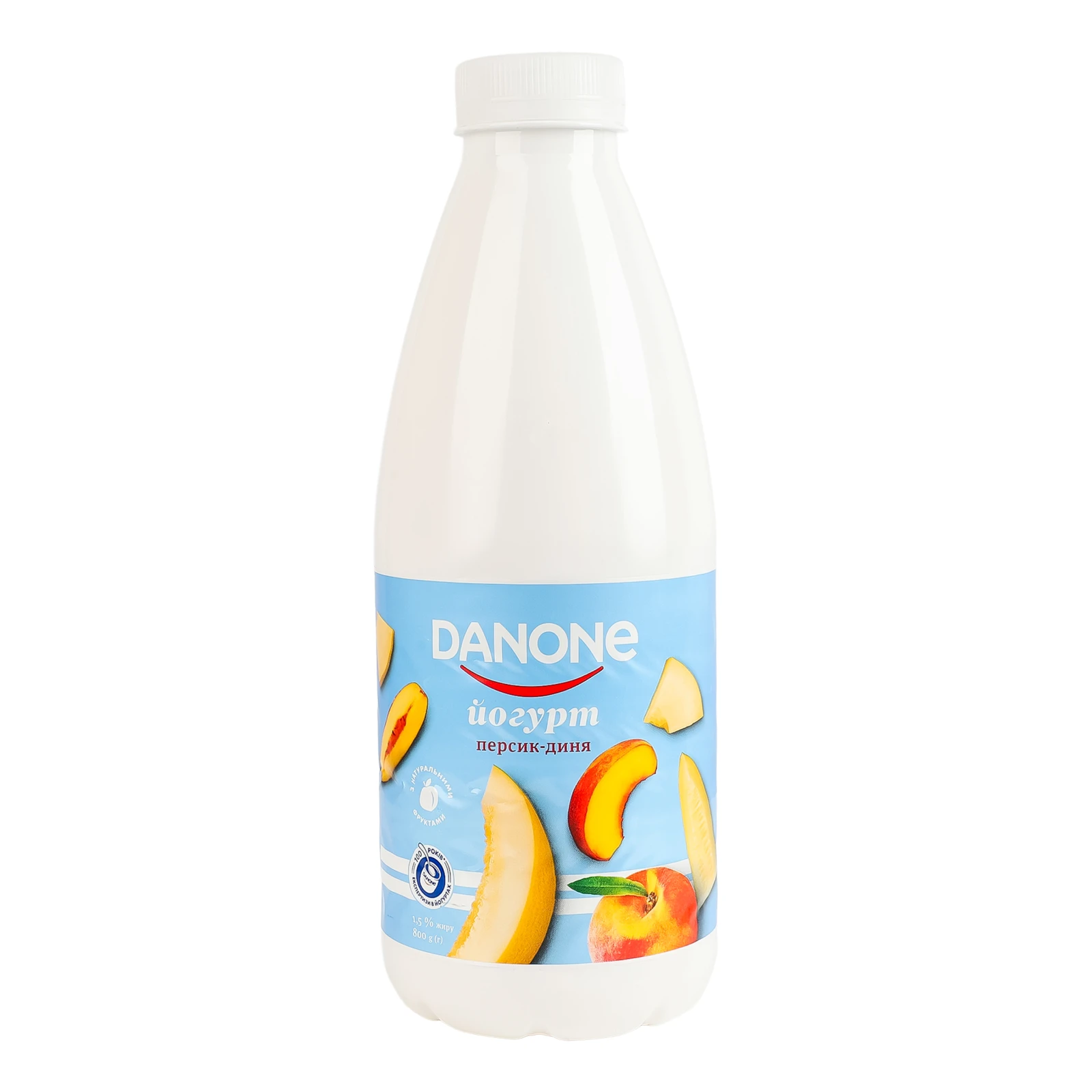 Йогурт Danone питний Персик-диня 1.5% 800г