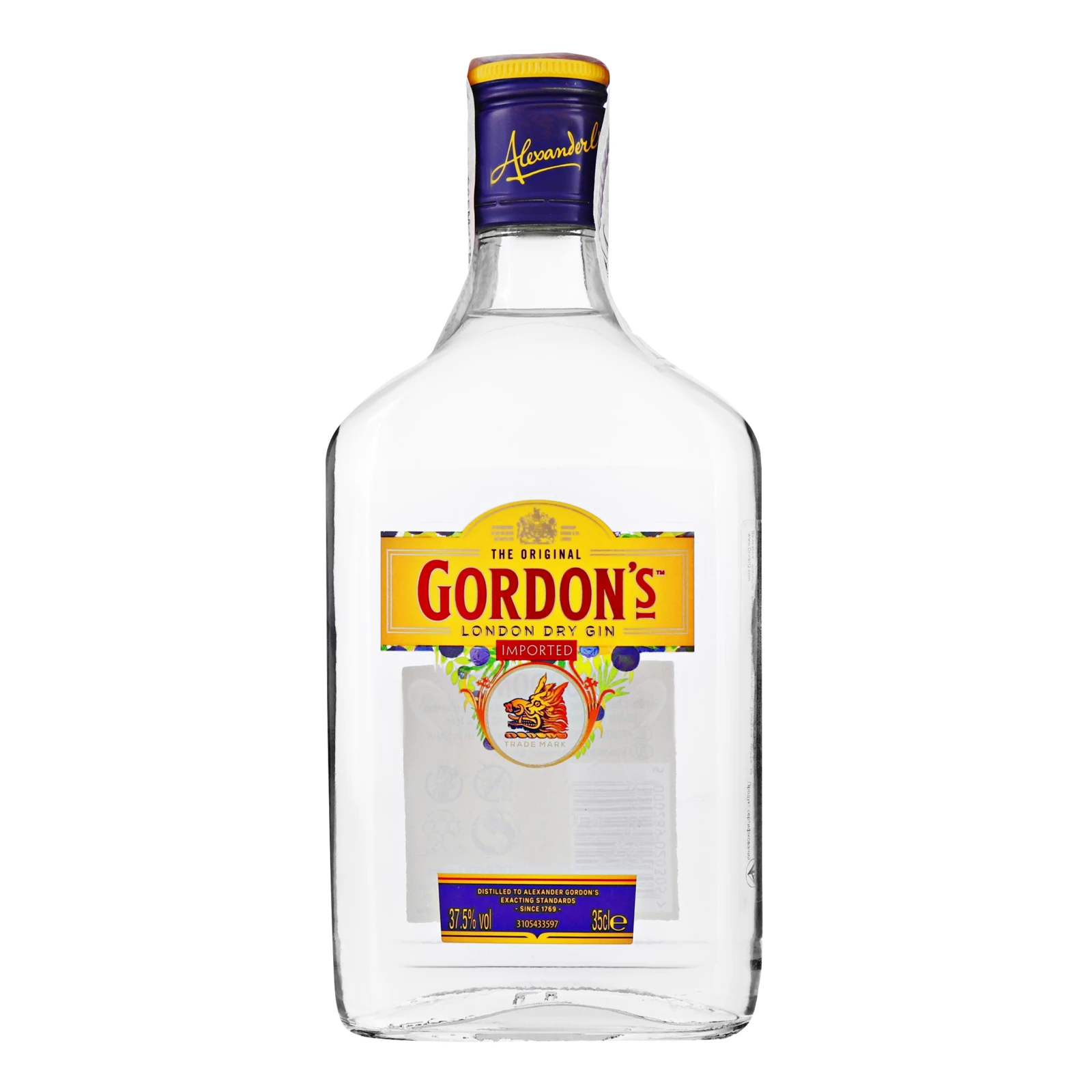 Джин Gordon's London Dry 37.5% 0.35л