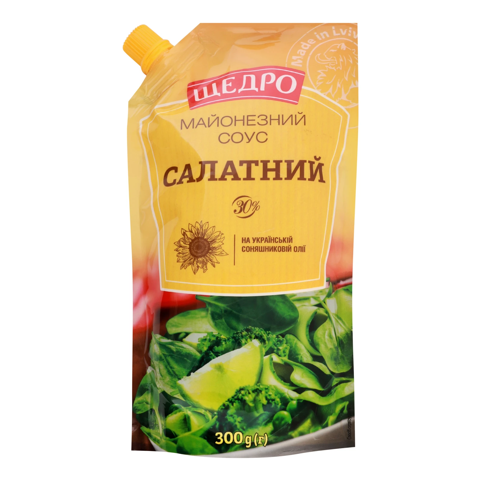 Соус майонезний Щедро Салатний 30% 300г Фото №:1