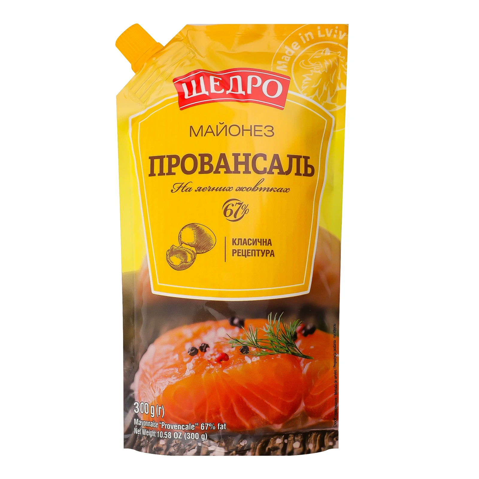 Майонез Щедро на яєчних жовтках Провансаль 67% 300г Фото №:1