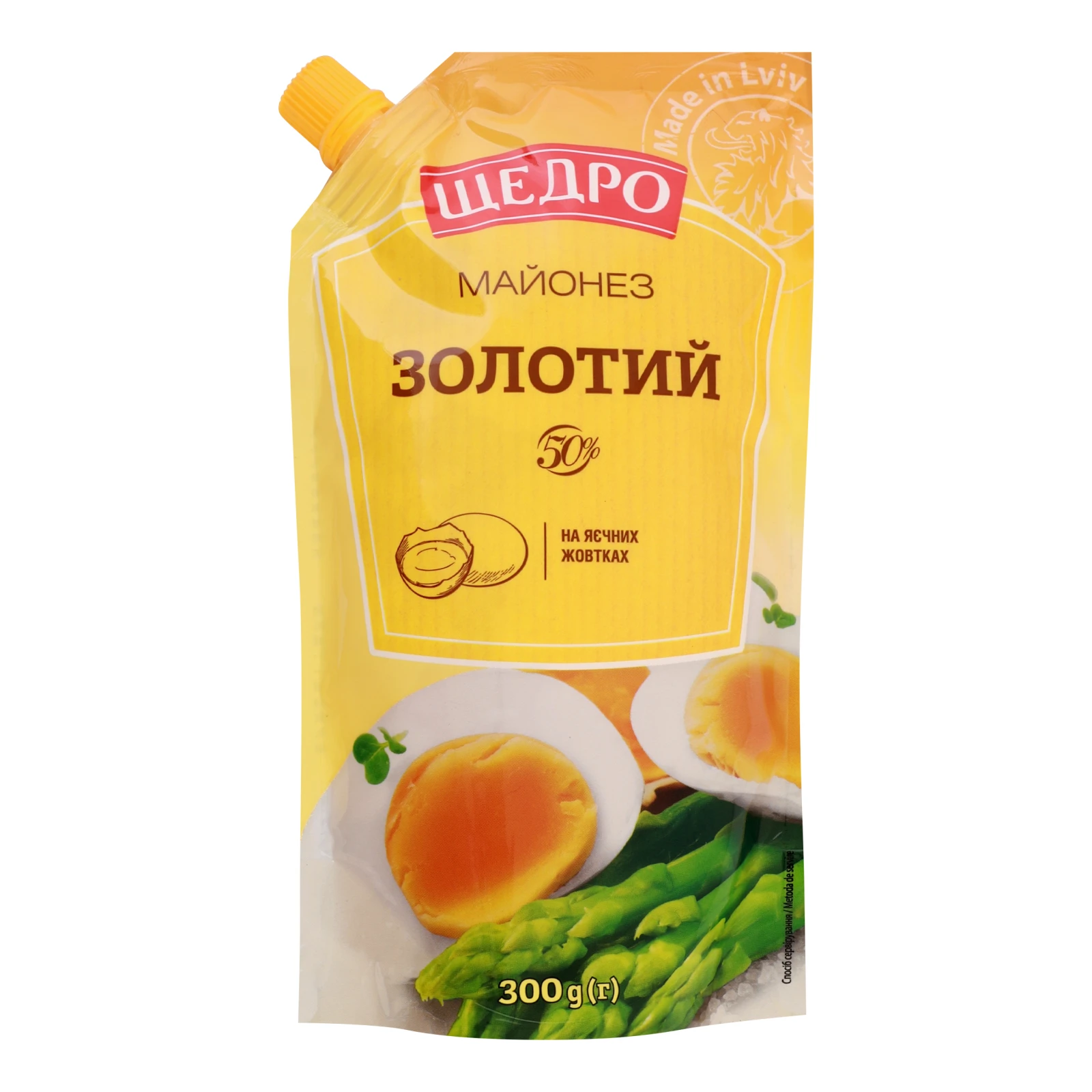 Майонез Щедро Золотий 50% 300г Фото №:1