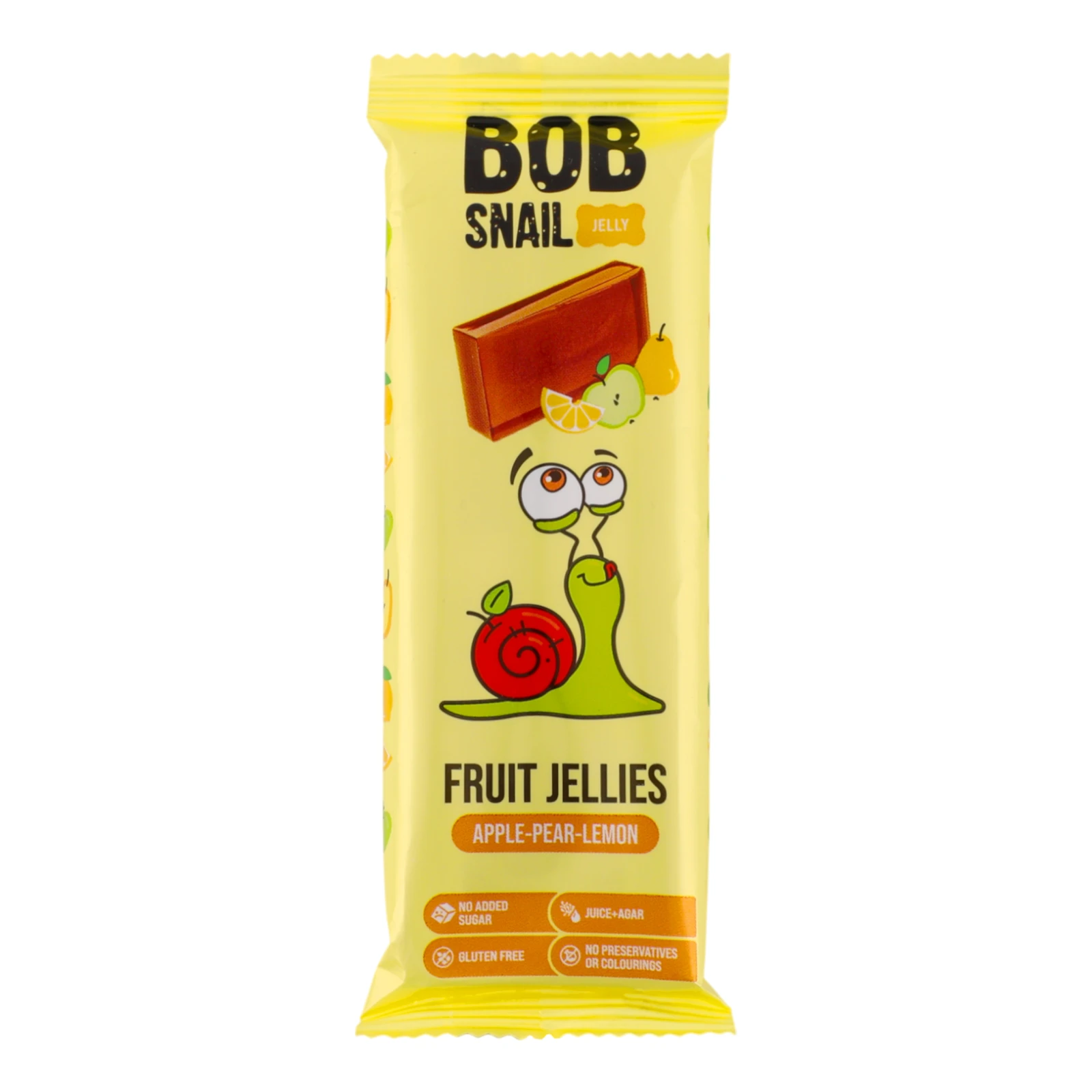 Мармелад Bob Snail Jelly Яблуко-груша-лимон фруктовий 38г