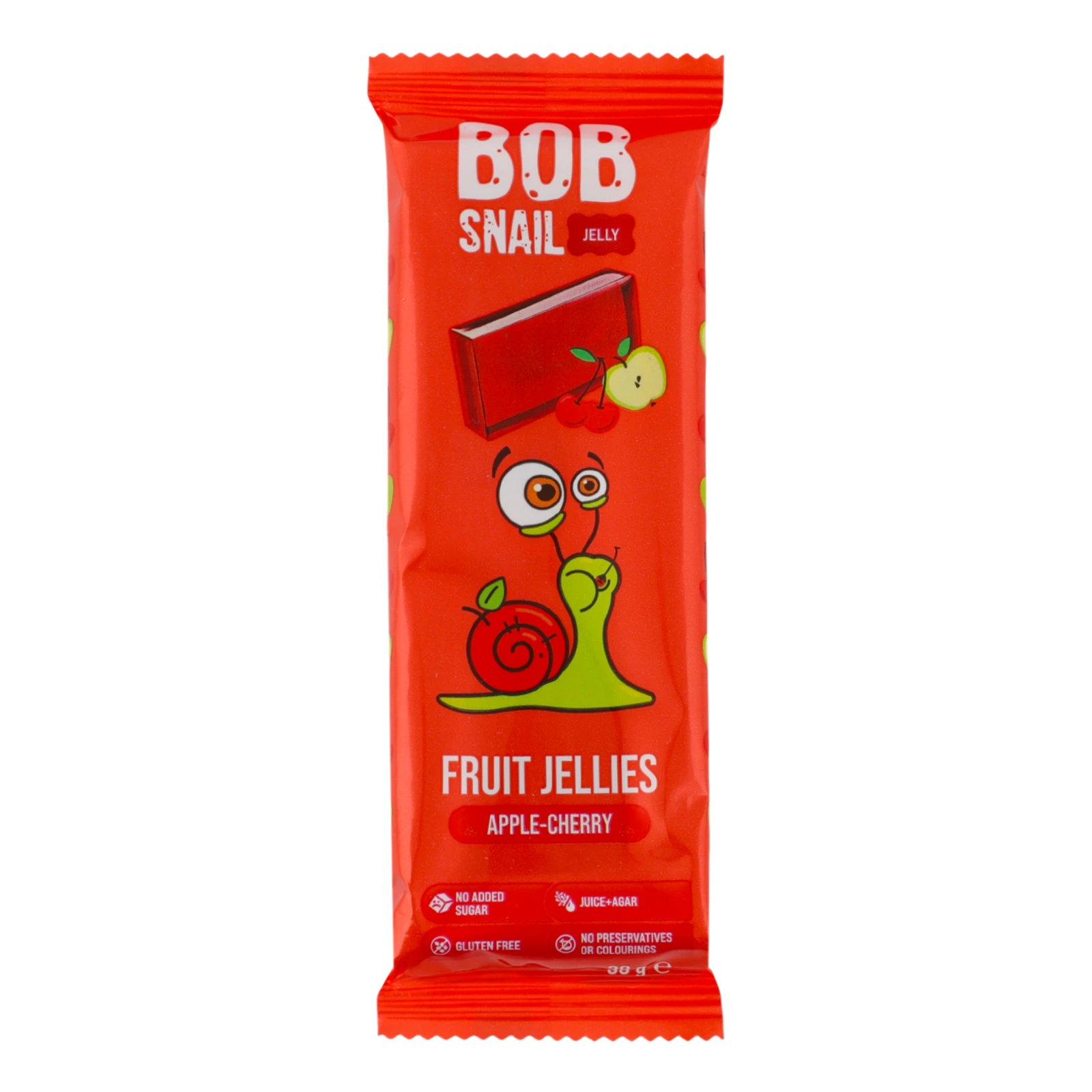 Мармелад Bob Snail Jelly фруктово-ягідний натуральний Яблуко-вишня 38г