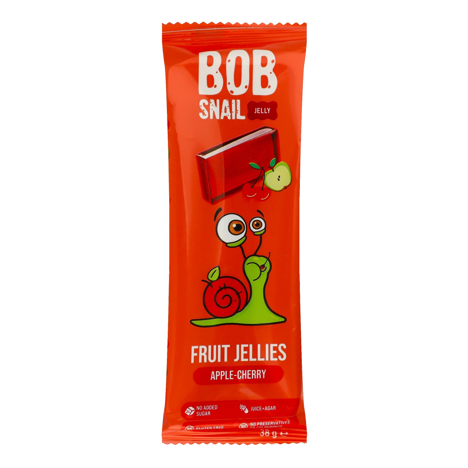 Мармелад Bob Snail Jelly Яблуко-вишня натуральний 38г Фото навігації №:1