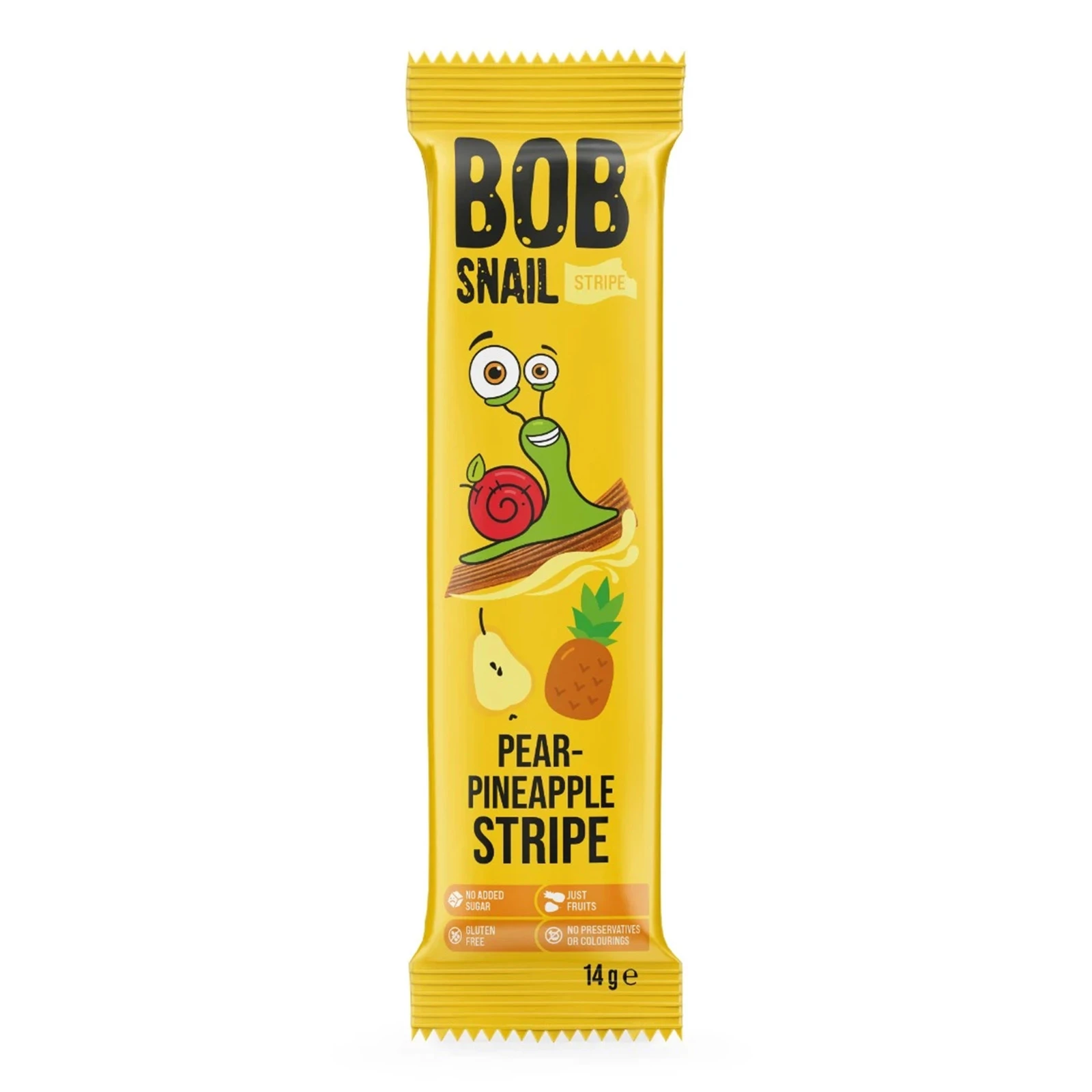 Цукерка Bob Snail Stripe Pear-pineapple 14г Фото навігації №:1