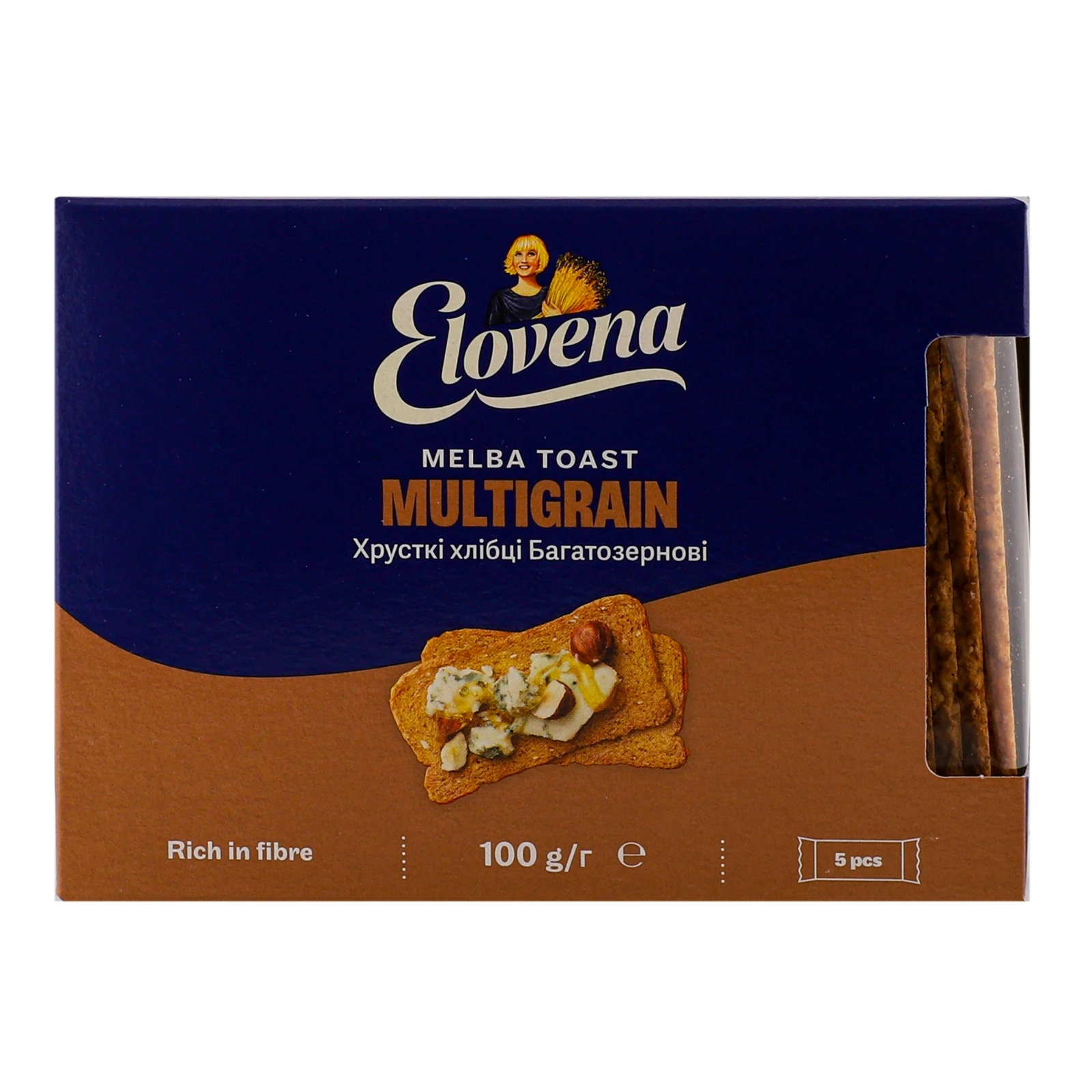 Хлібці Elovena хрусткі багатозернові 100г
