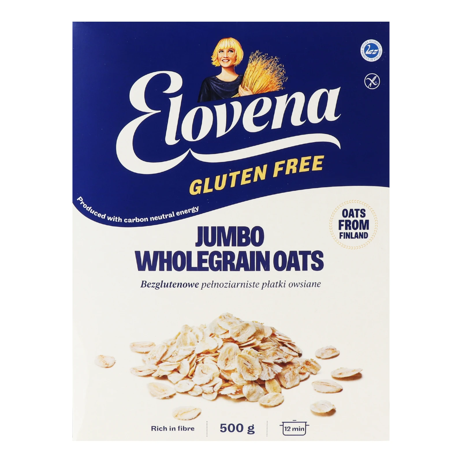 Пластівці Elovena вівсяні з цільного зерна без глютену 500г Фото №:1