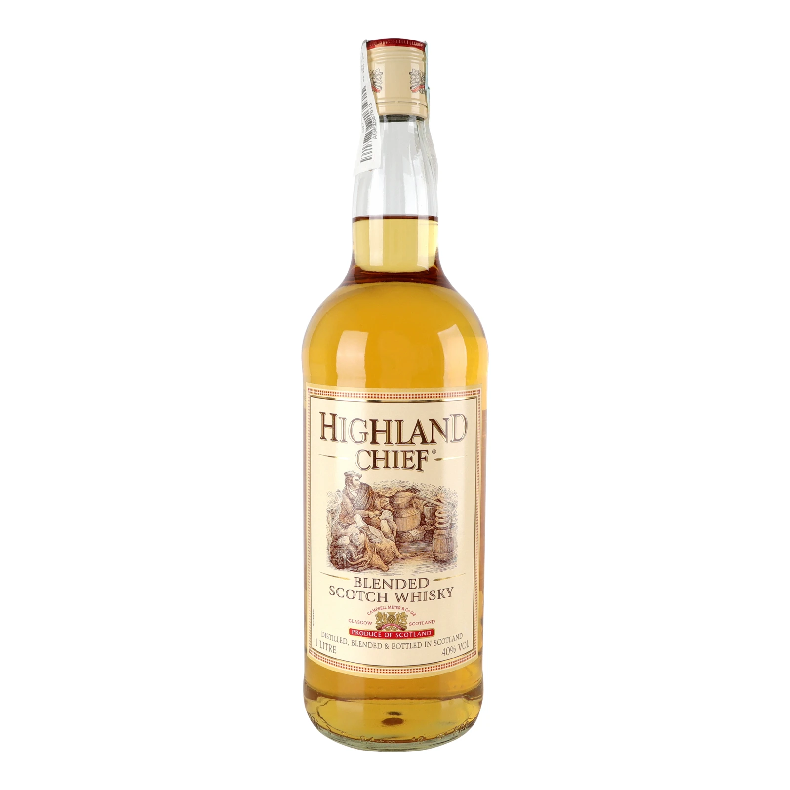 Віскі Highland Chief 3YO шотландське купажоване 40% 1л