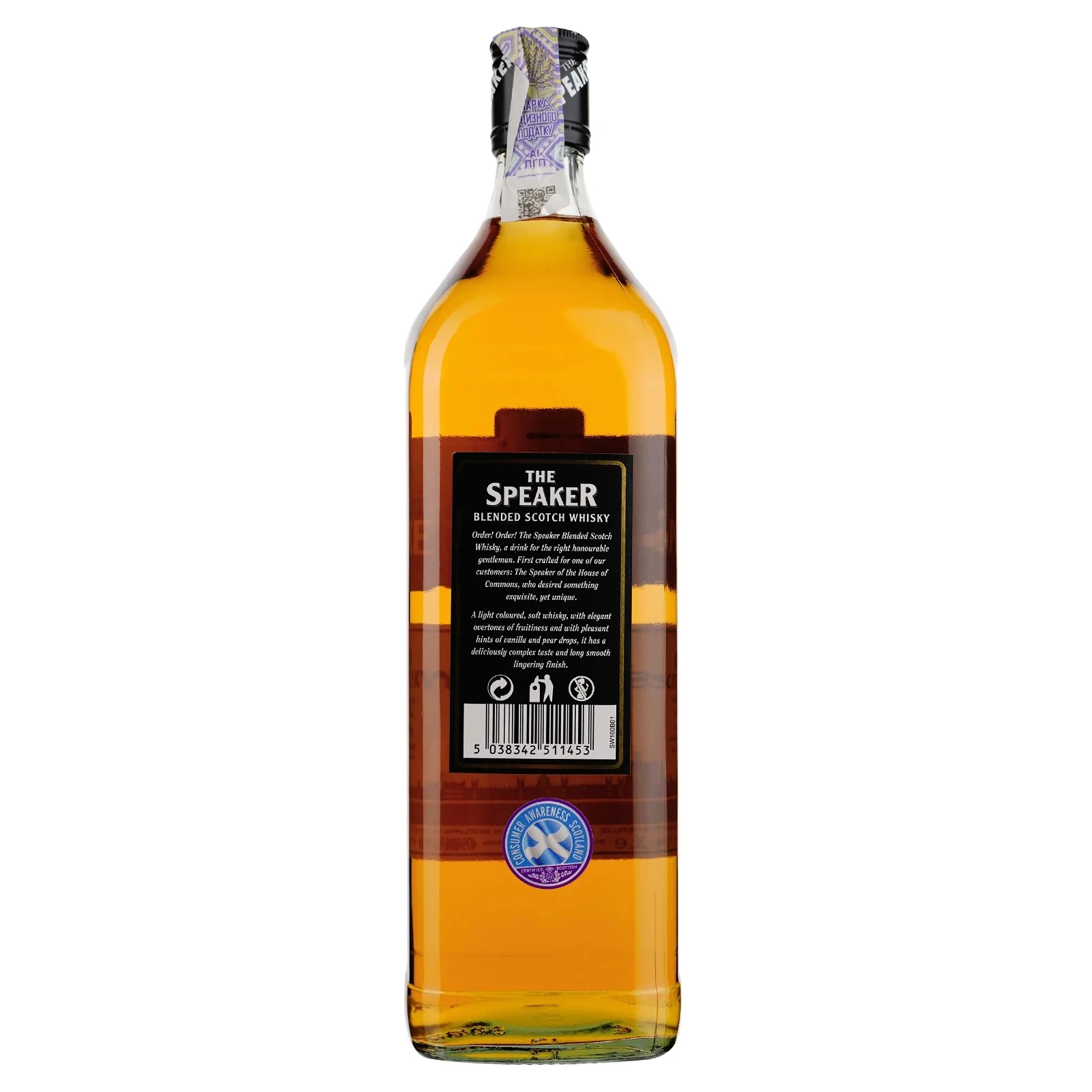 Віскі Speaker Blended Scotch 3YO 40% 1л фото 2